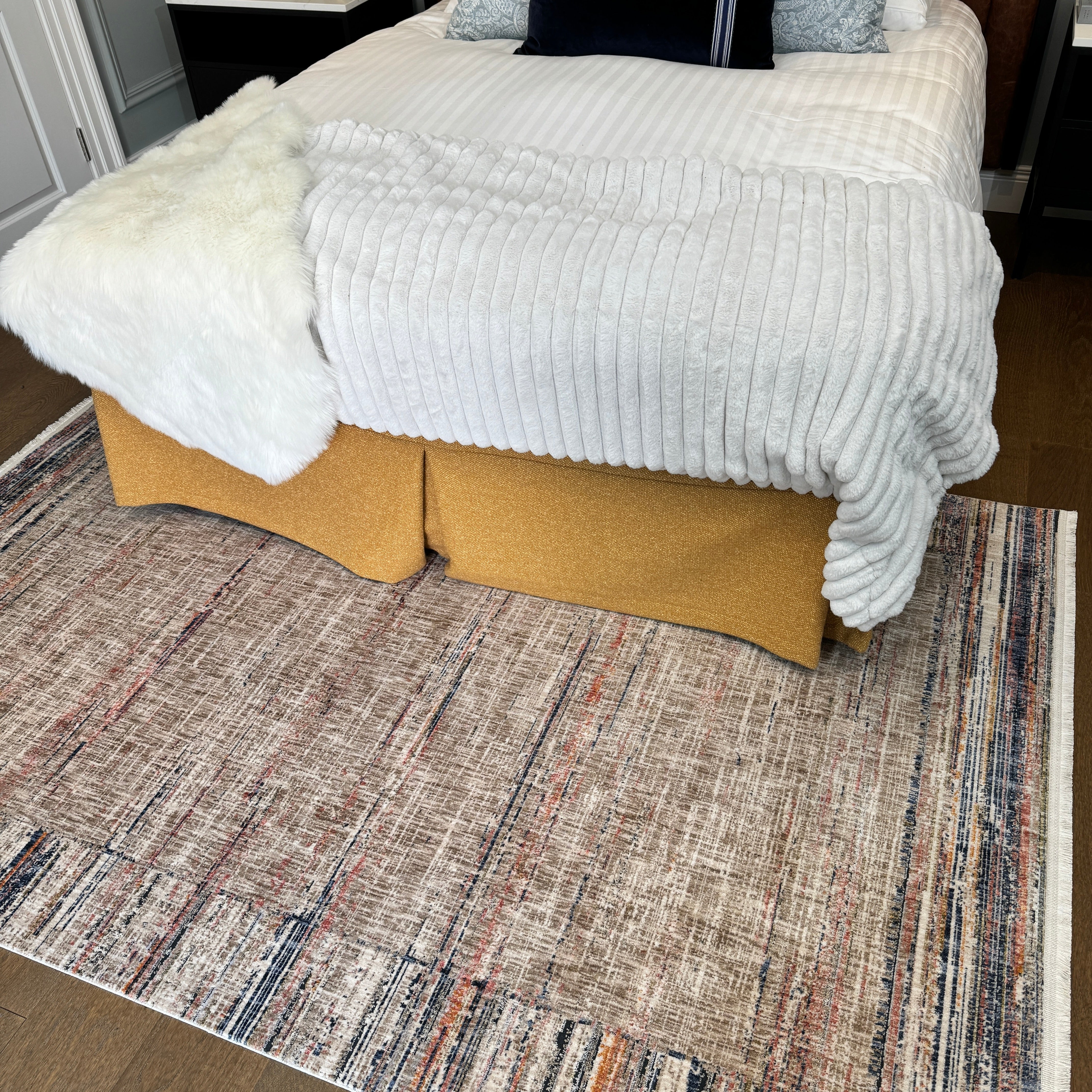 Multicolour Woven Border Rug - Alden - Image 3