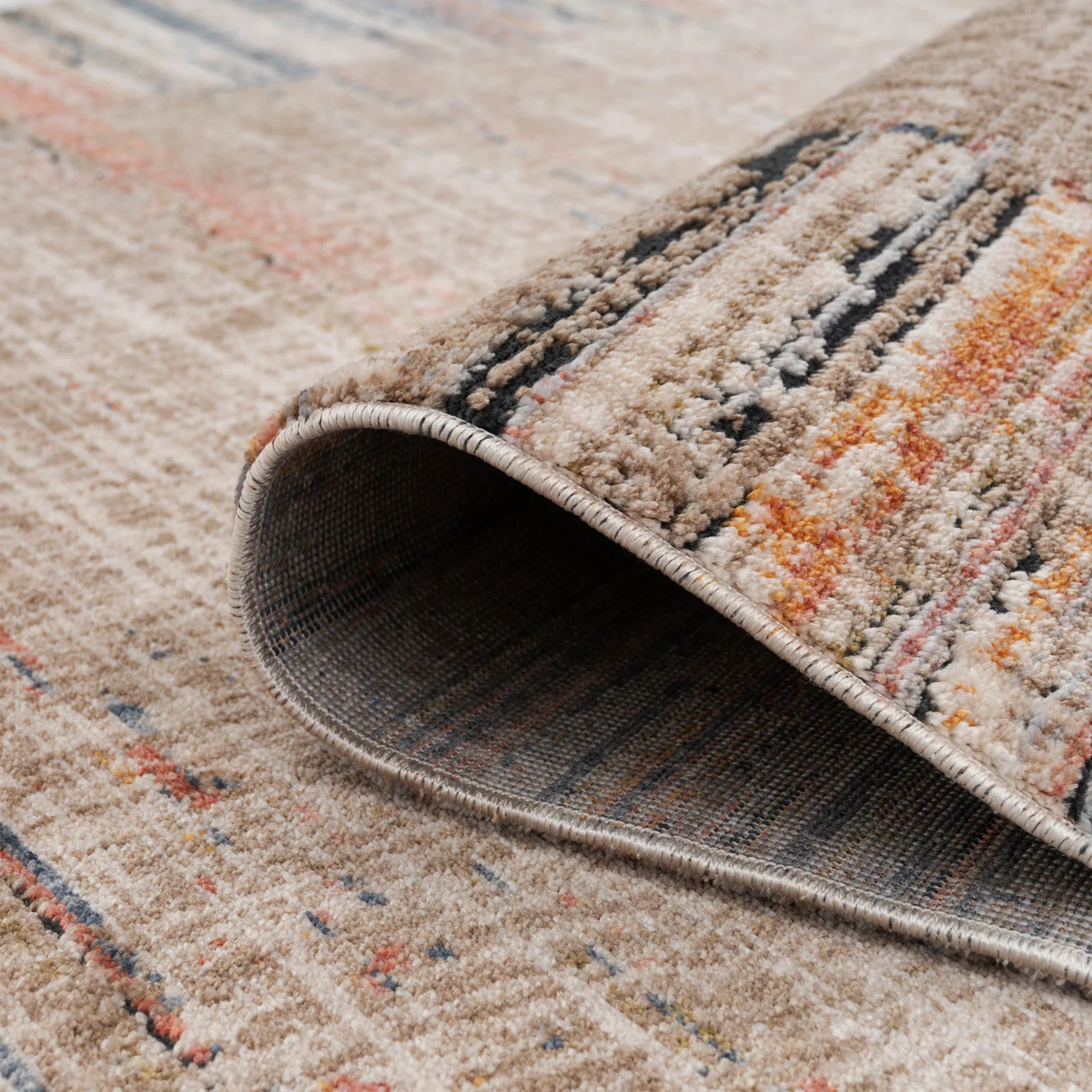 Multicolour Woven Border Rug - Alden - Image 5