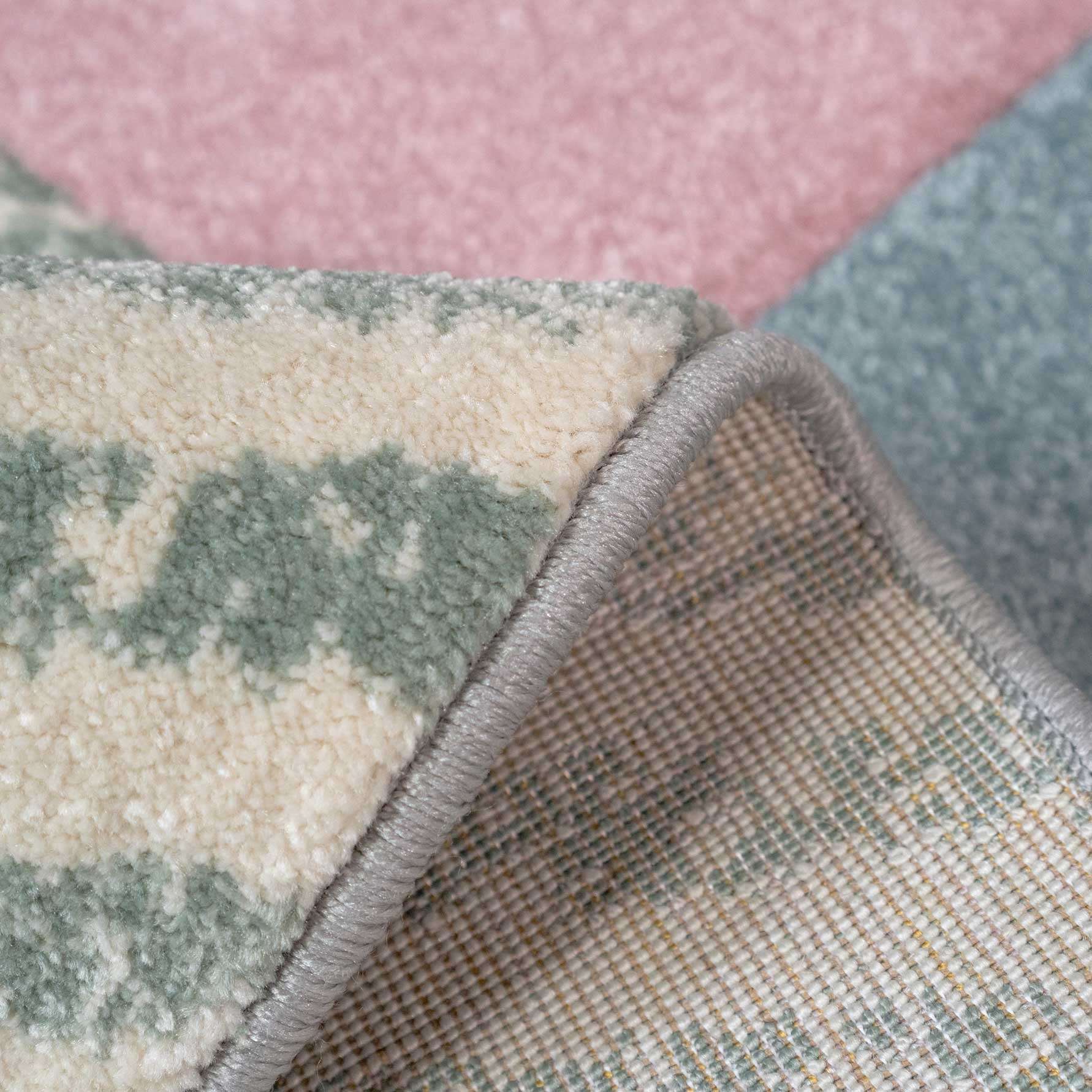 Multicoloured Pastel Abstract Area Rug - Image 5