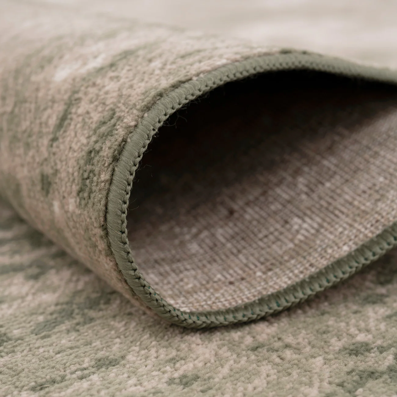 Muted Green Abstract Area Rug - Jasper - Image 4