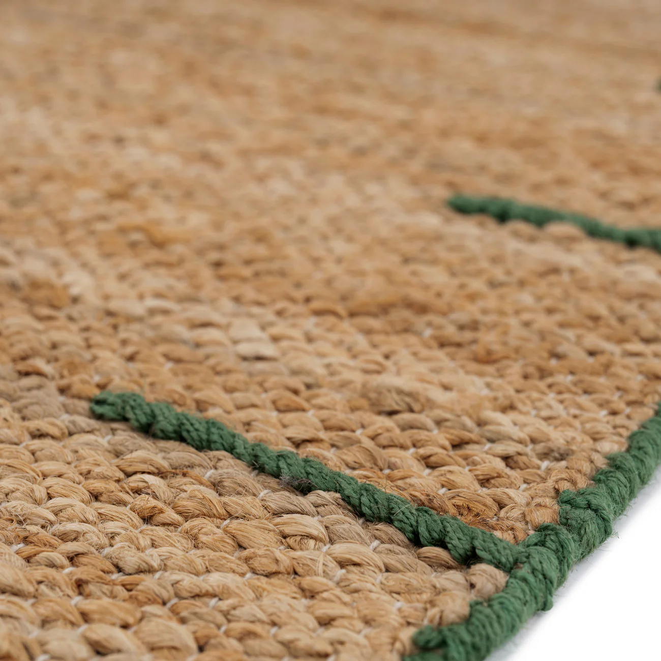 Natural Handwoven Brown Jute Framed Rug - Oakley - Image 9