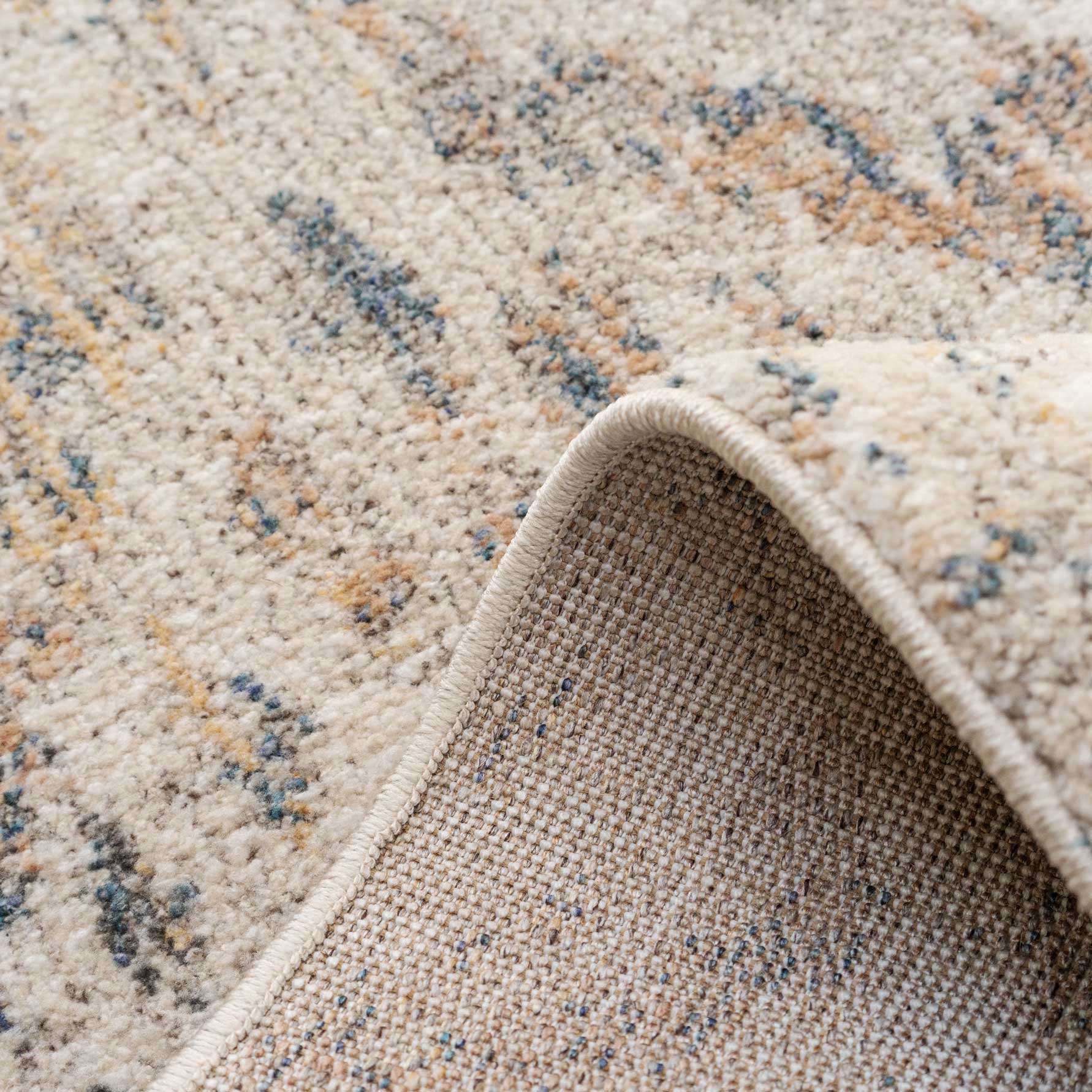 Natural Toned Diamond Hall Runner Rug - Image 7