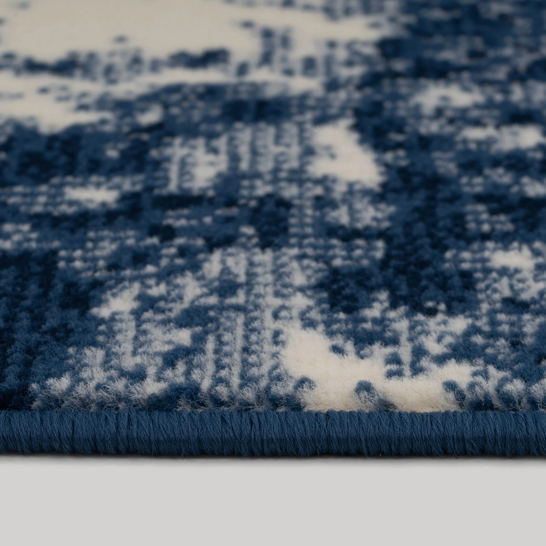 Navy Blue Distressed Living Room Rug - Image 3