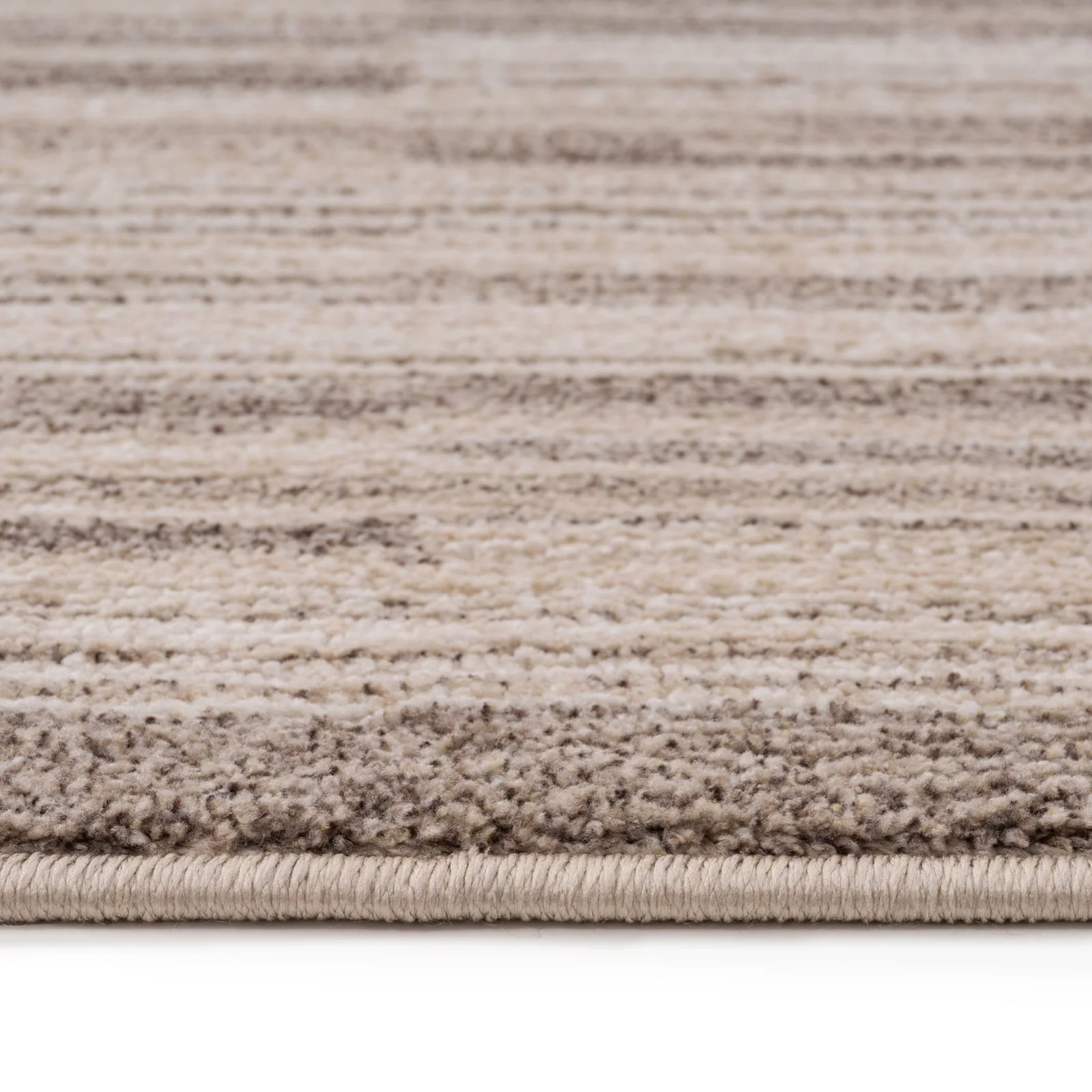 Neutral Beige Linear Living Room Rug - Elias - Image 4