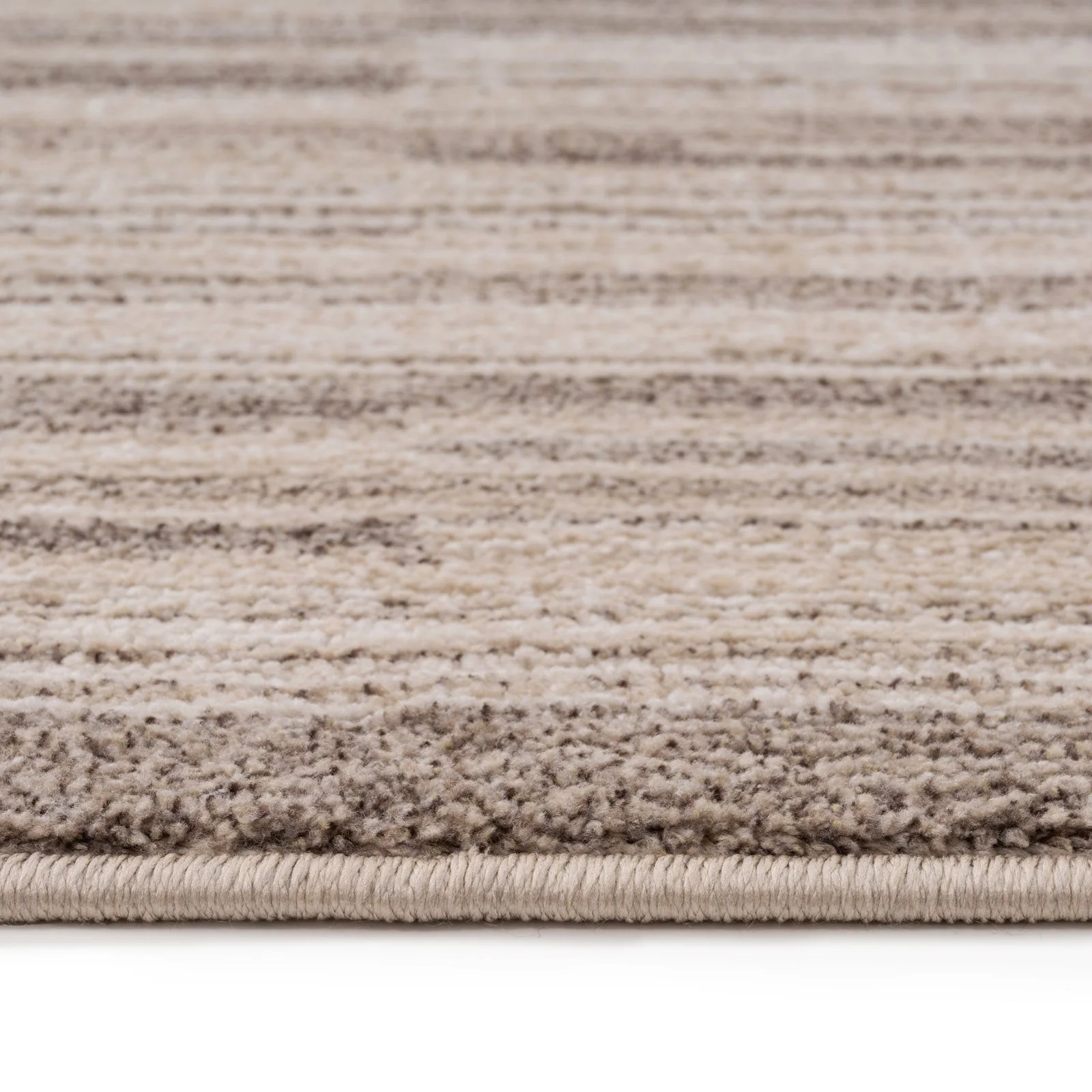 Neutral Beige Linear Stair Carpet - Image 3