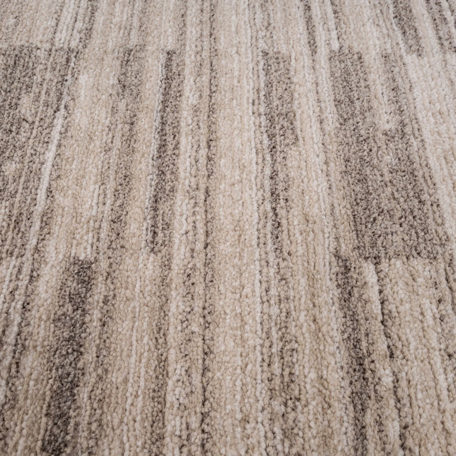 Neutral Beige Linear Stair Carpet - Image 4