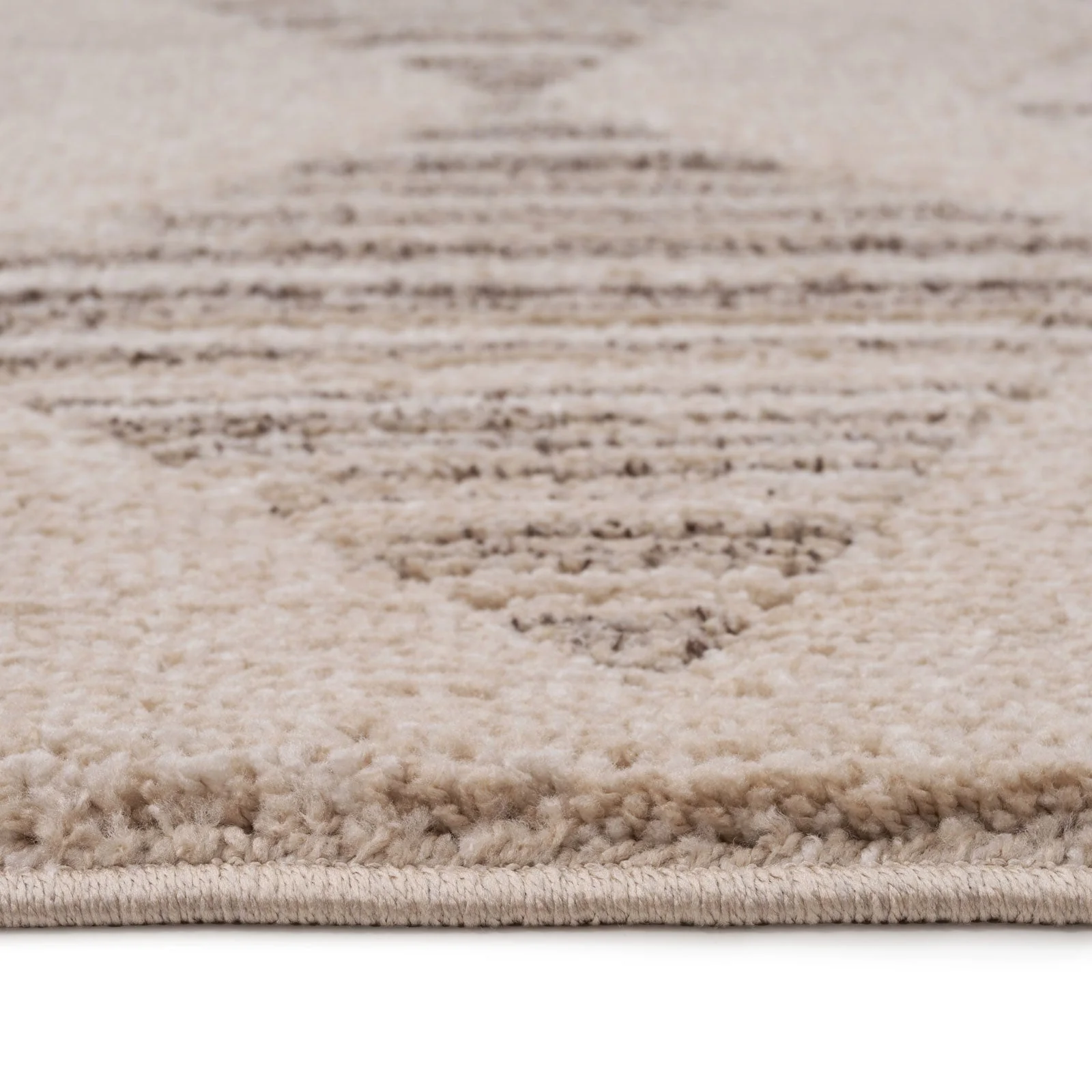 Neutral Diamond Pattern Runner Rug - Image 4
