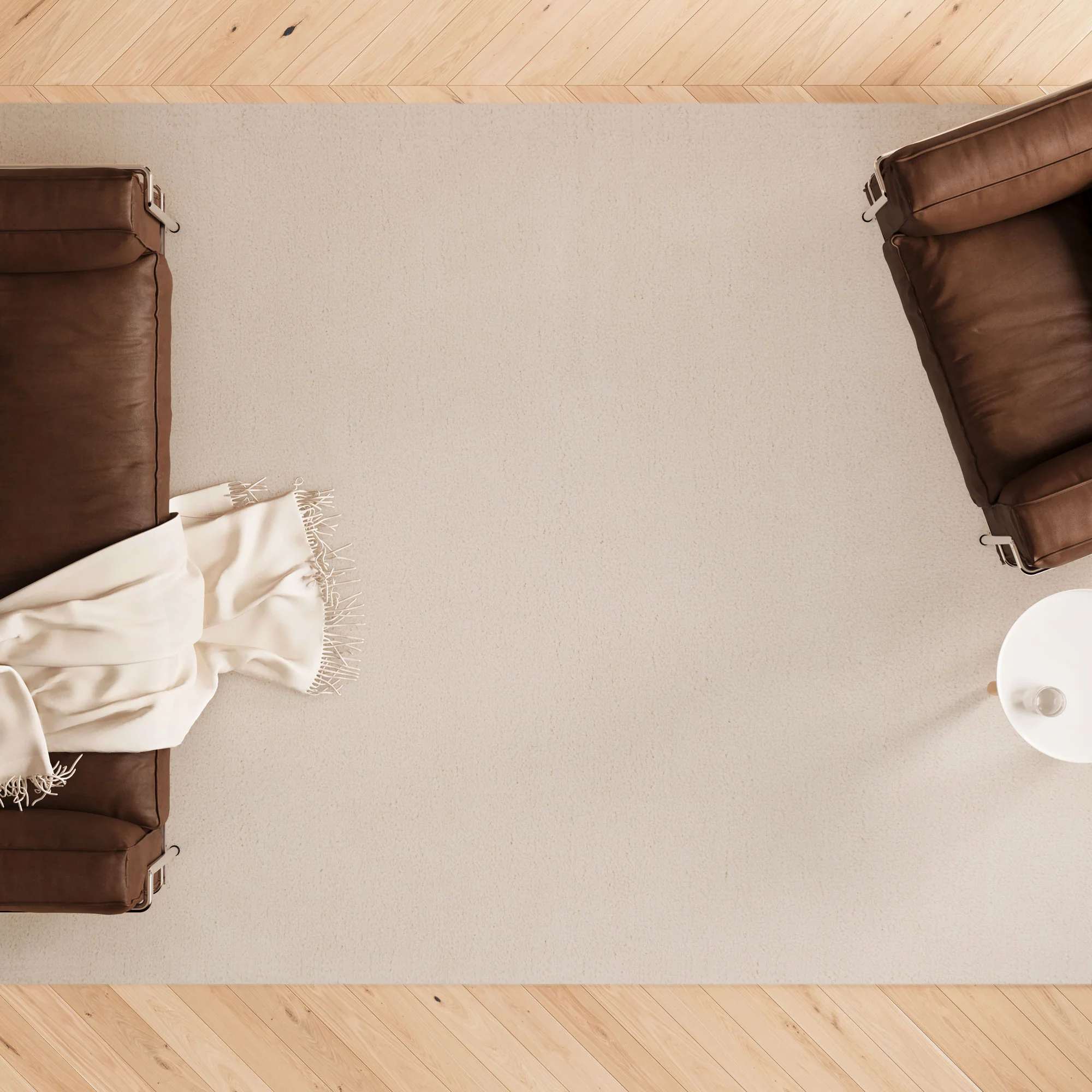 Premium Cream Shaggy Rug - Lace - Image 7