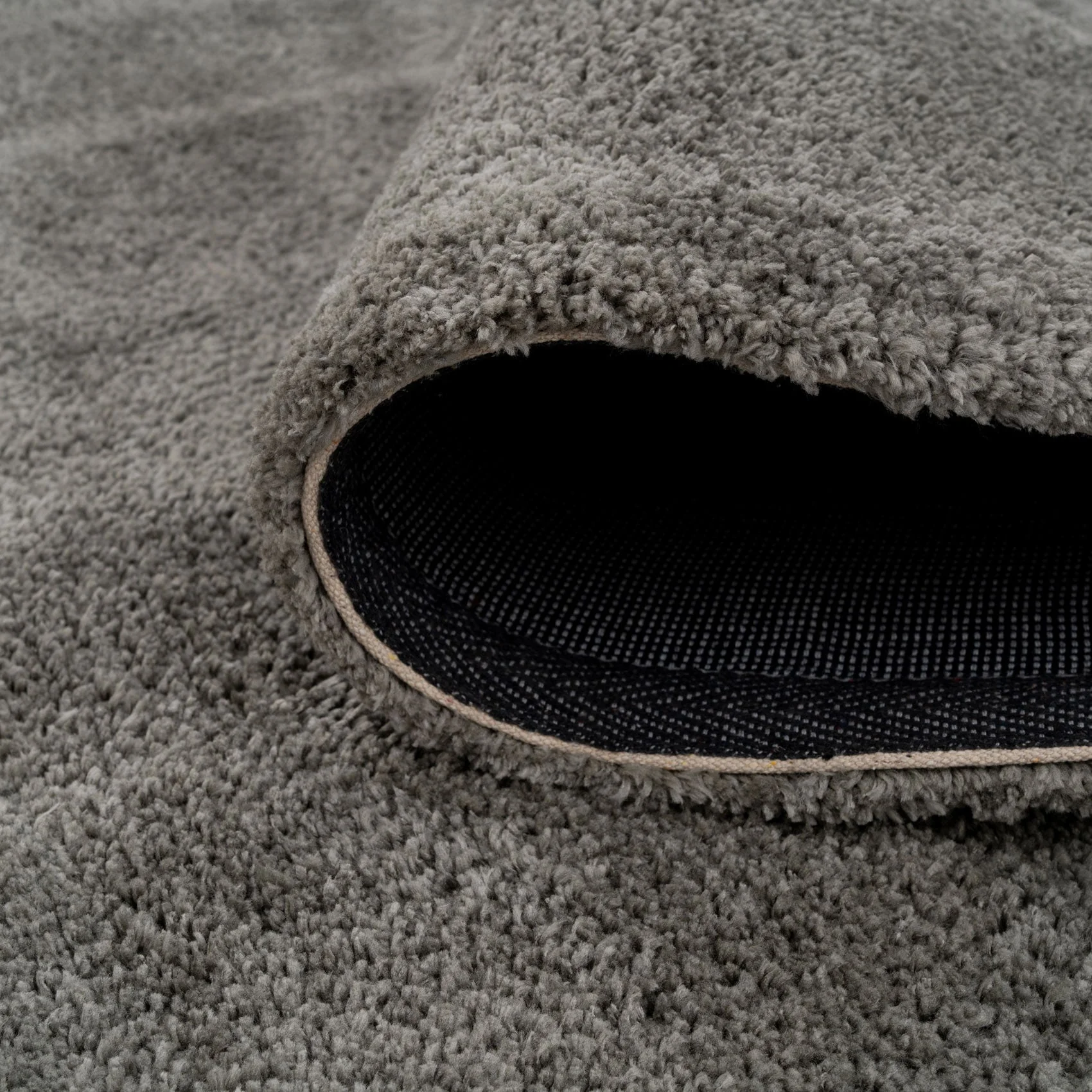 Premium Grey Shaggy Circle Rug - Dove - Image 3