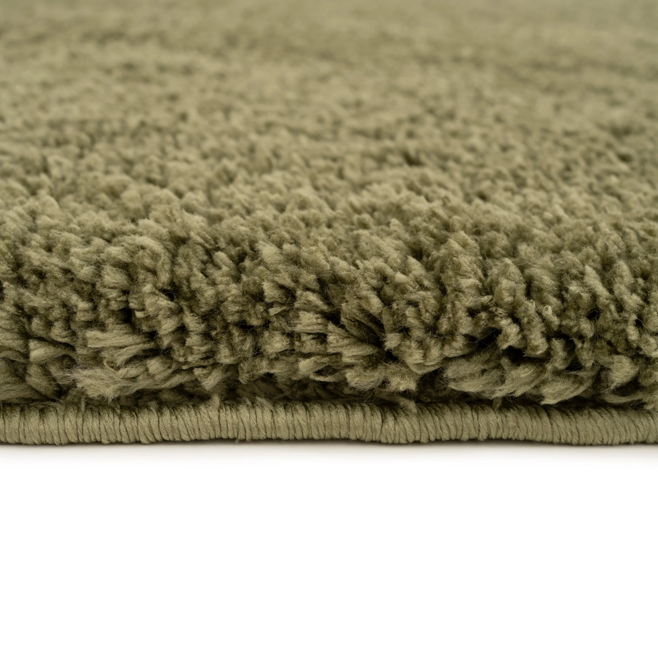 Premium Washable Shaggy Olive Green Rug - Image 9
