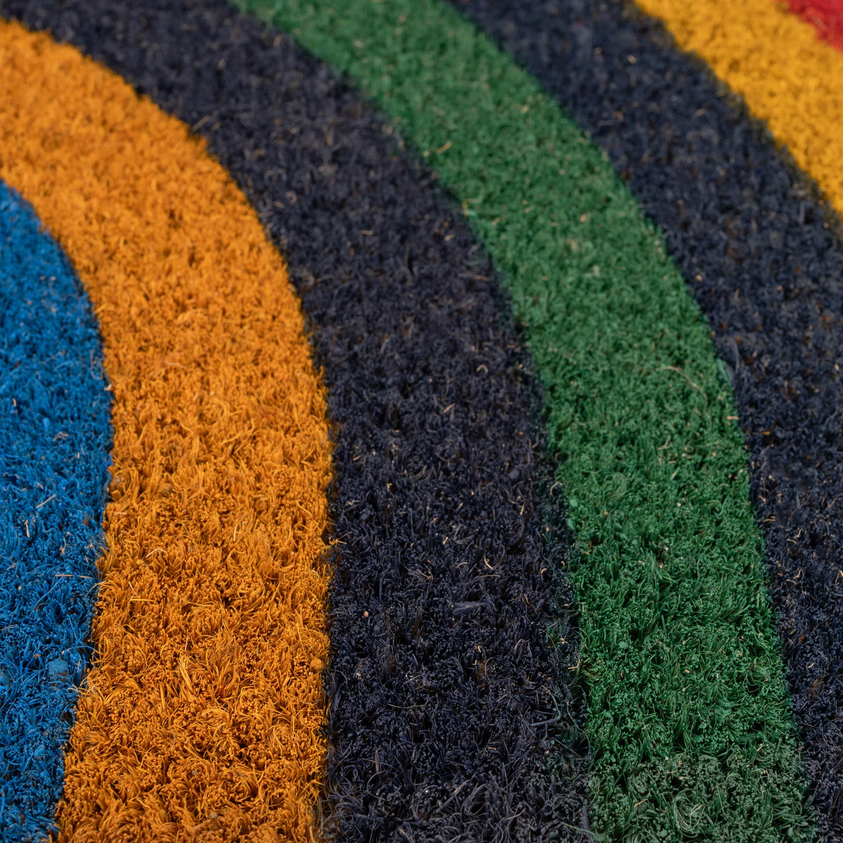 Rainbow Half Moon Coir Entrance Doormat - Image 5