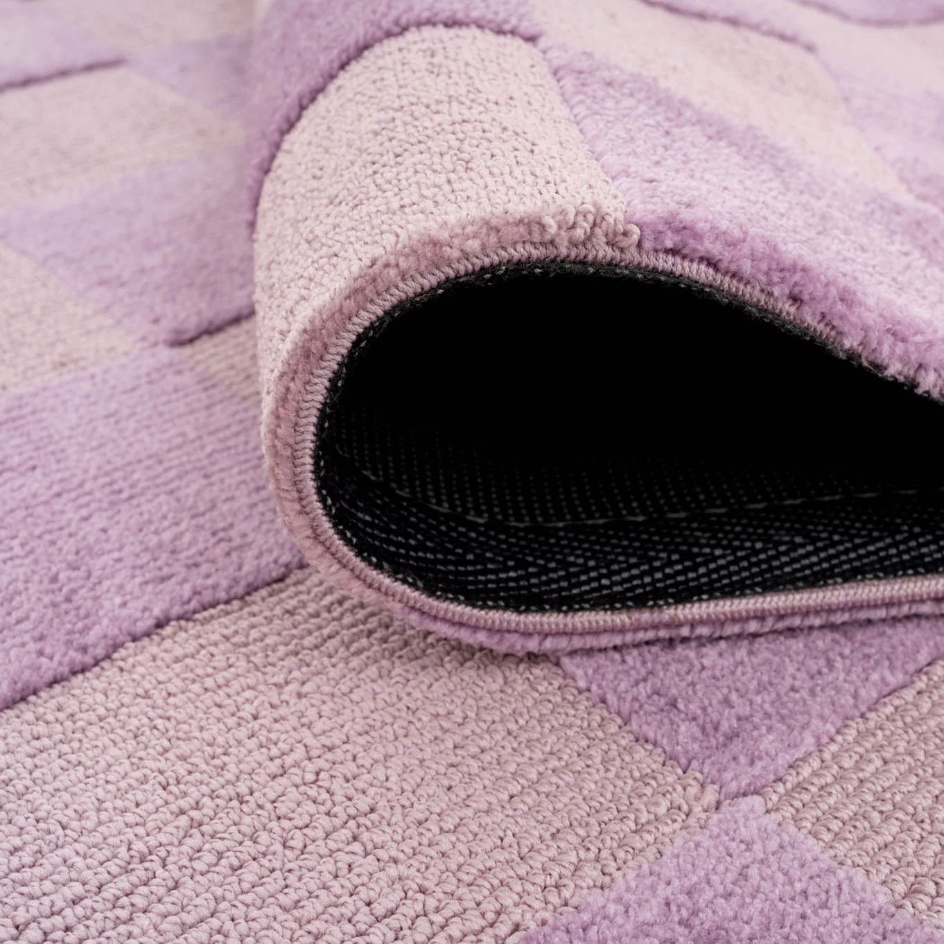 Retro Lavender Checkerboard Rug - Maze - Image 3