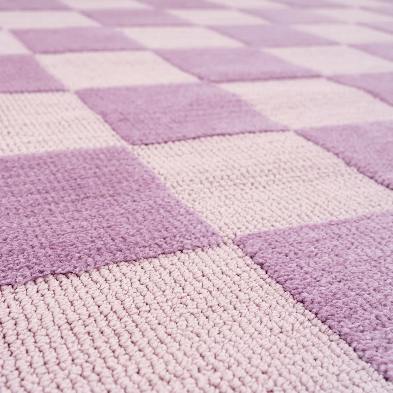 Retro Lavender Checkerboard Rug - Maze - Image 8