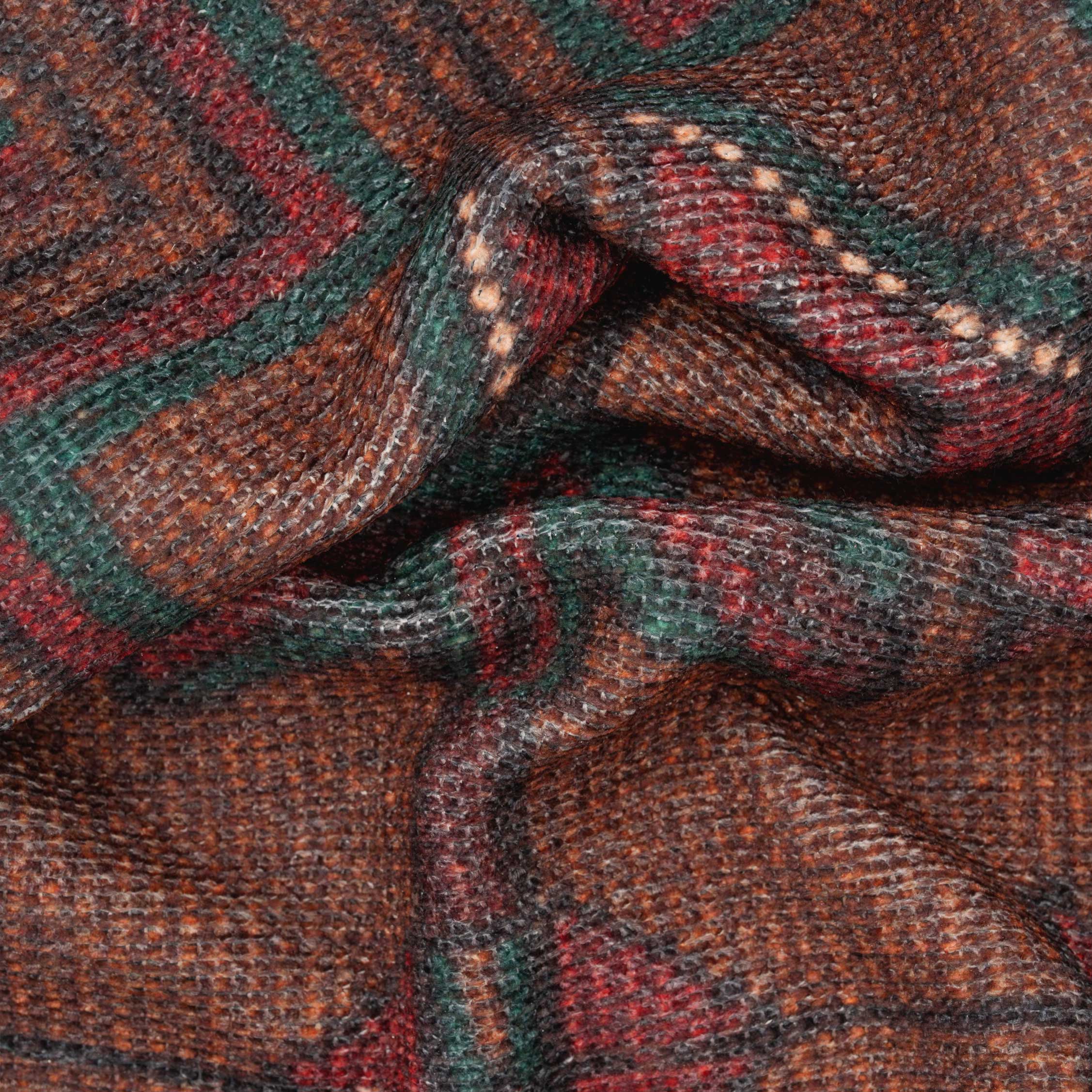 Flatwoven Washable Brown Distressed Boho Rug- Caris - Image 5