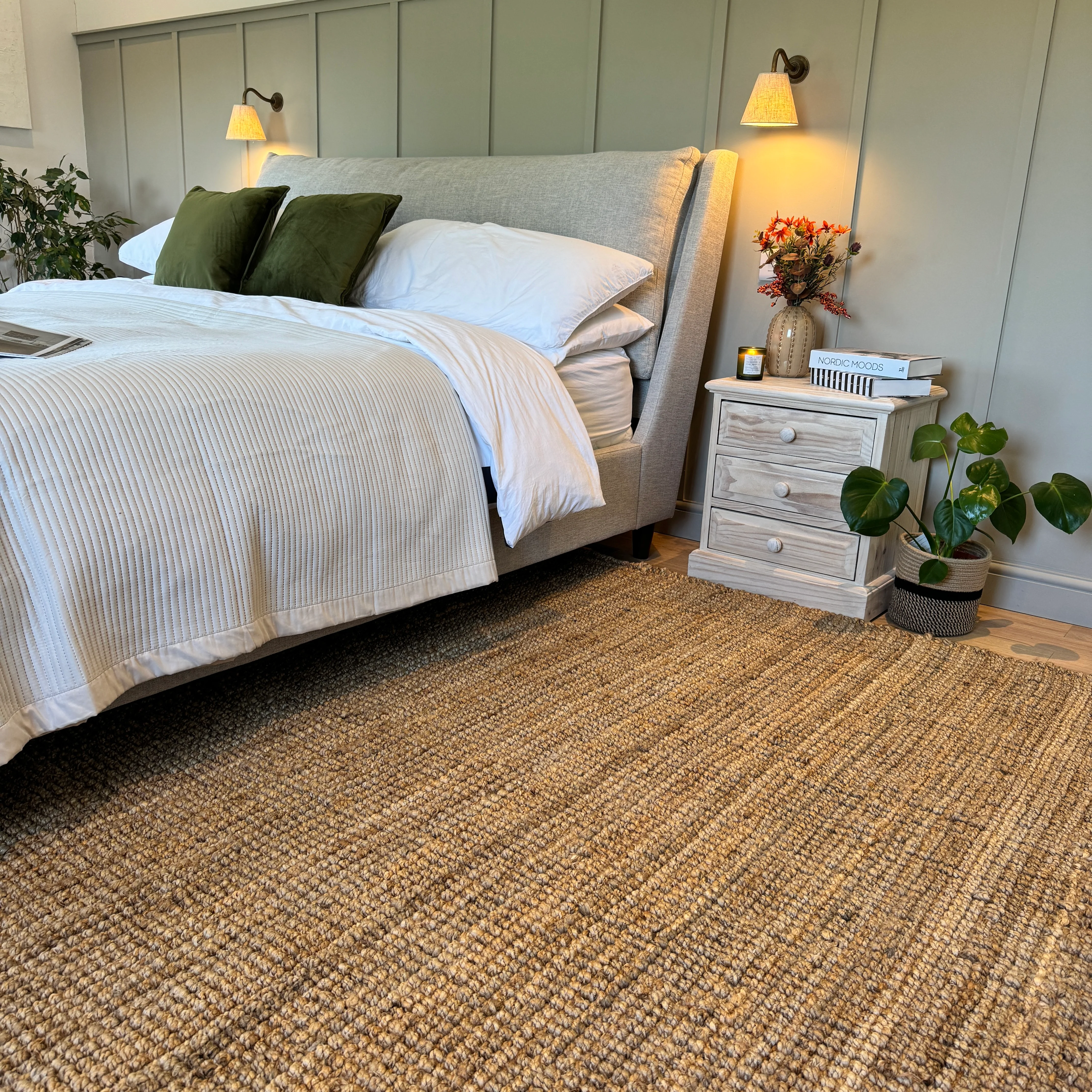 Rustic Jute Sisal Brown Natural Area Rugs - Boucle - Image 16