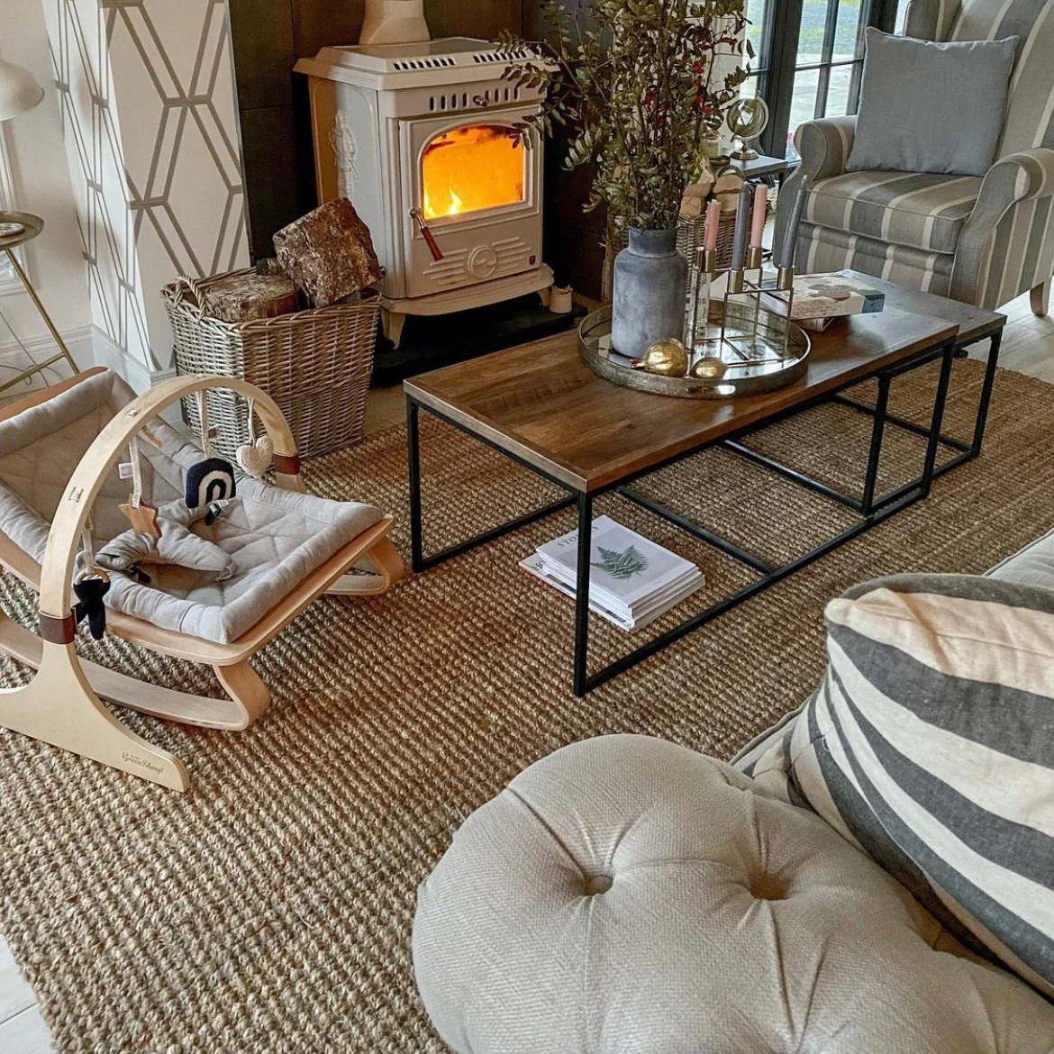 Rustic Jute Sisal Brown Natural Area Rugs - Boucle - Image 3