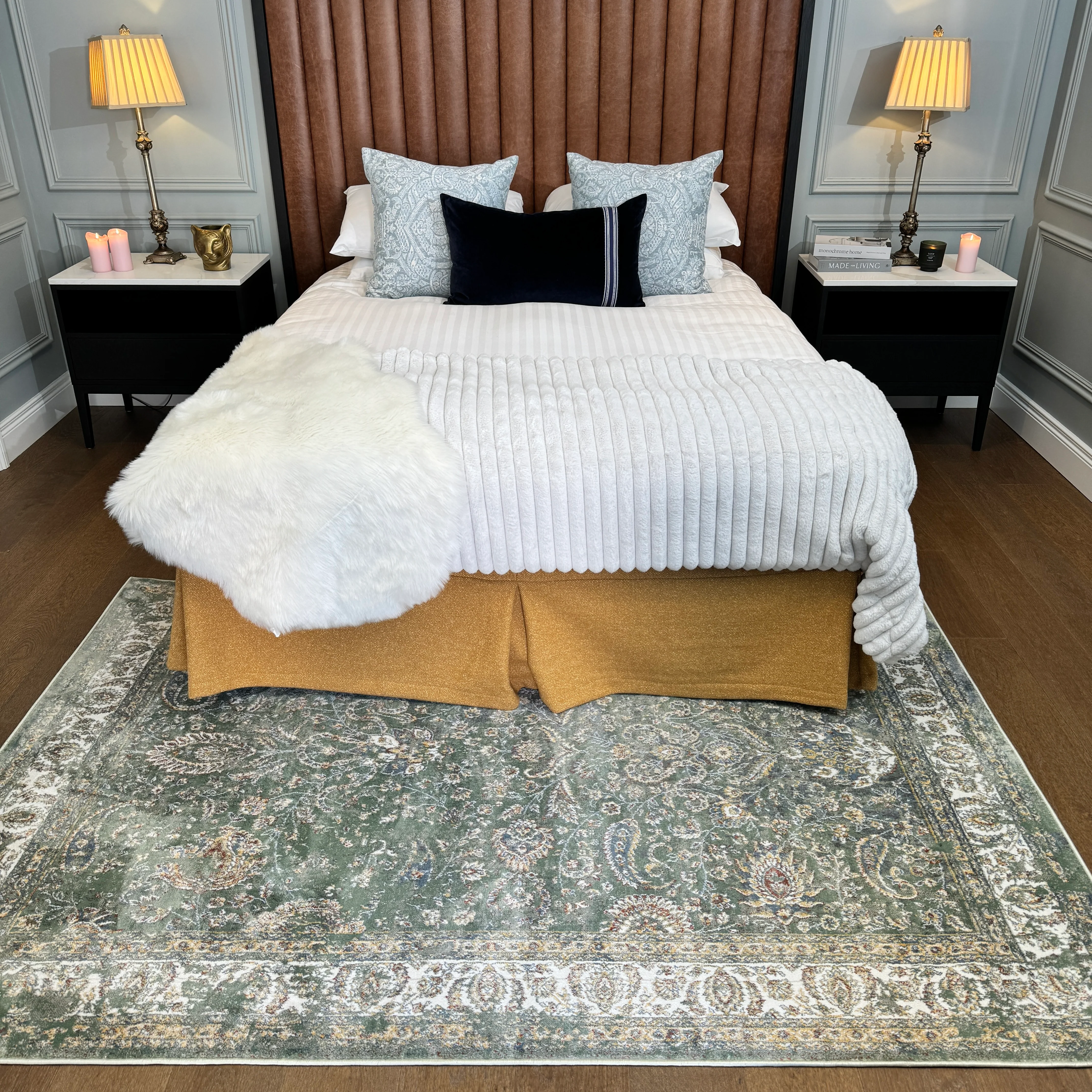 Sage Green Classical Rug - Basila - Image 4