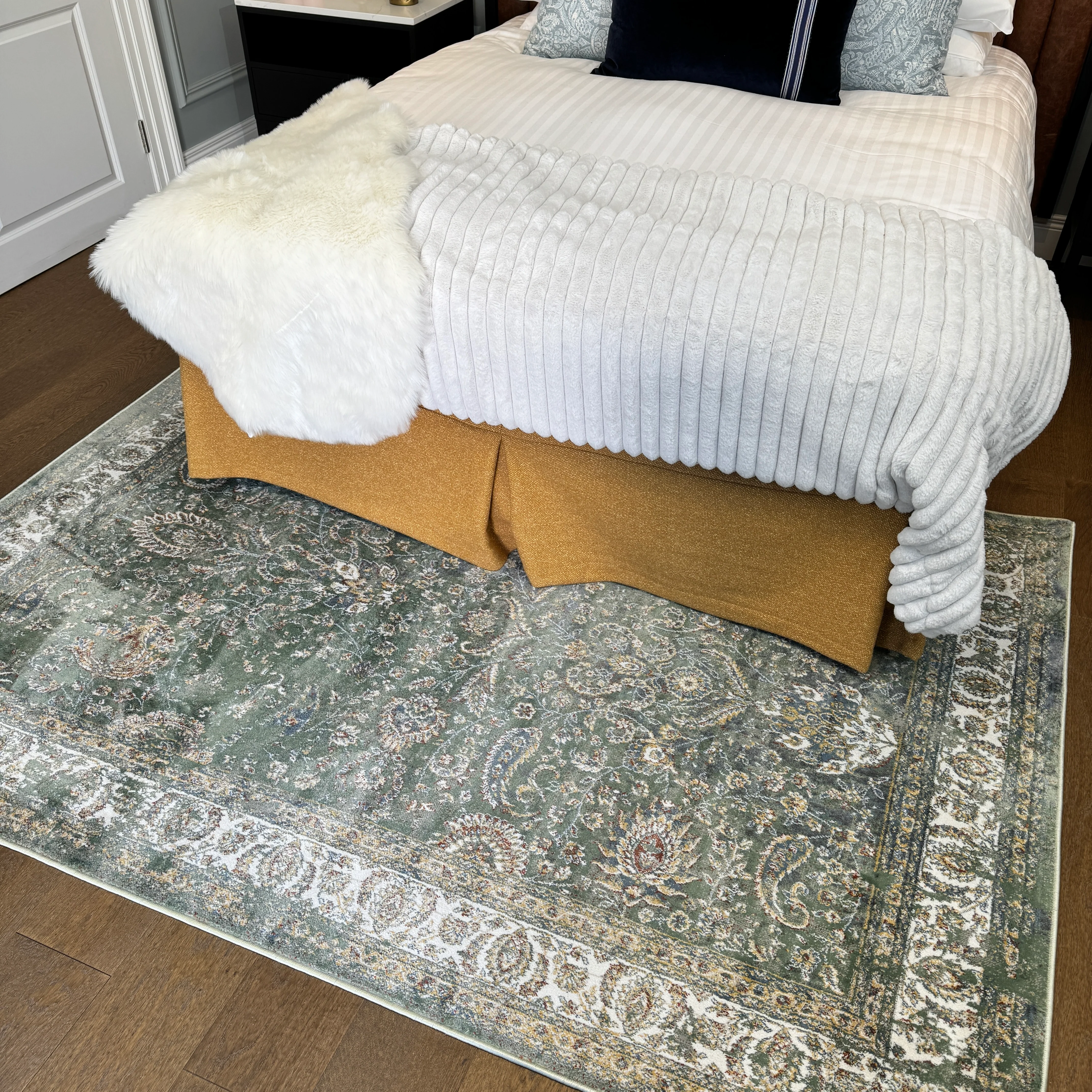 Sage Green Classical Rug - Basila - Image 5