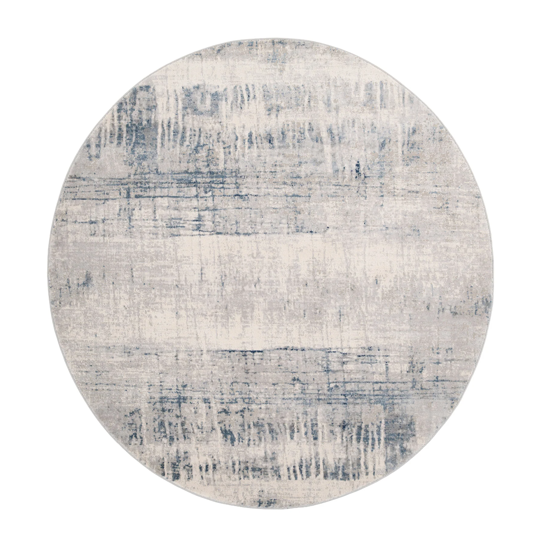 Soft Blue Abstract Circle Rug - Bedtime - Image 4