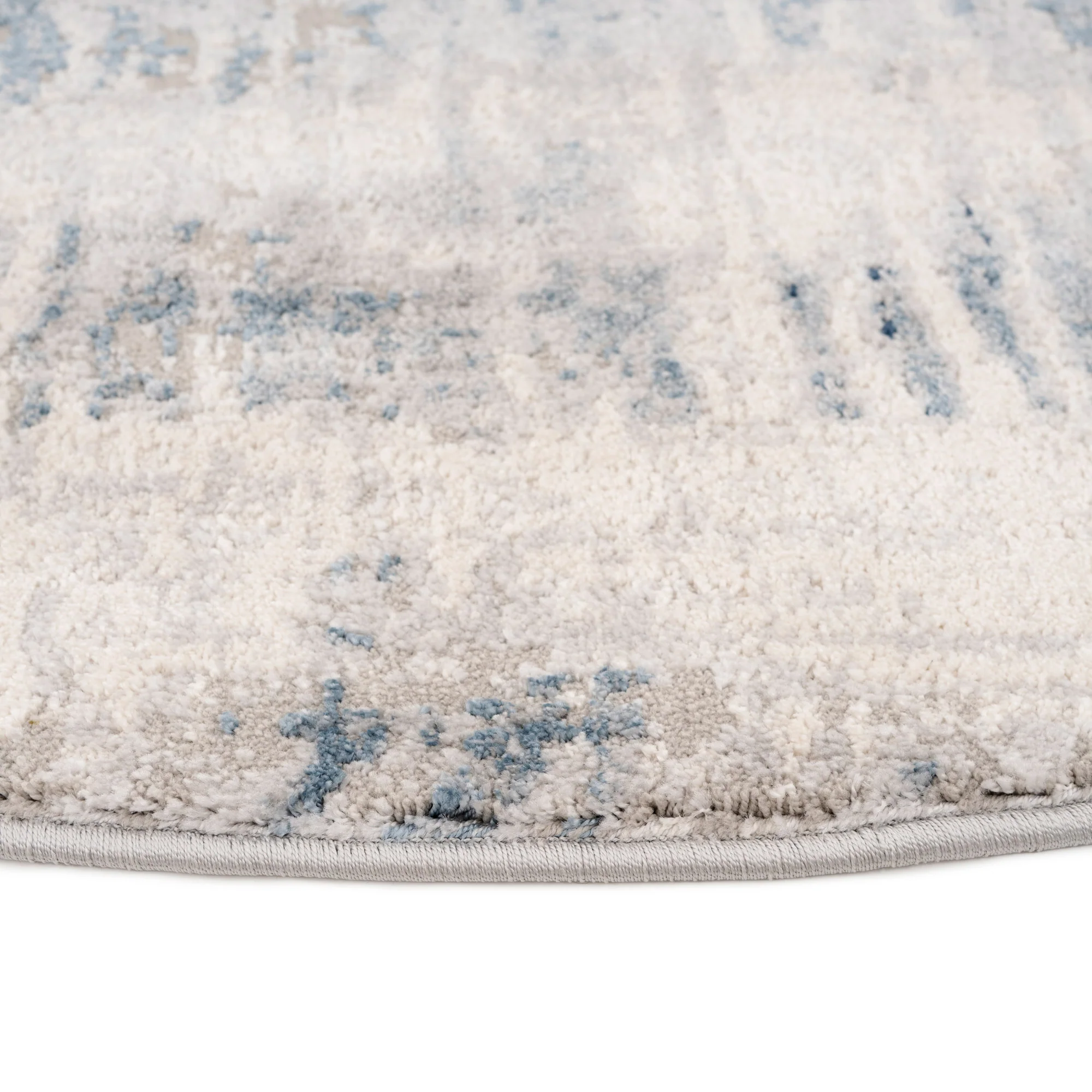 Soft Blue Abstract Circle Rug - Bedtime - Image 8