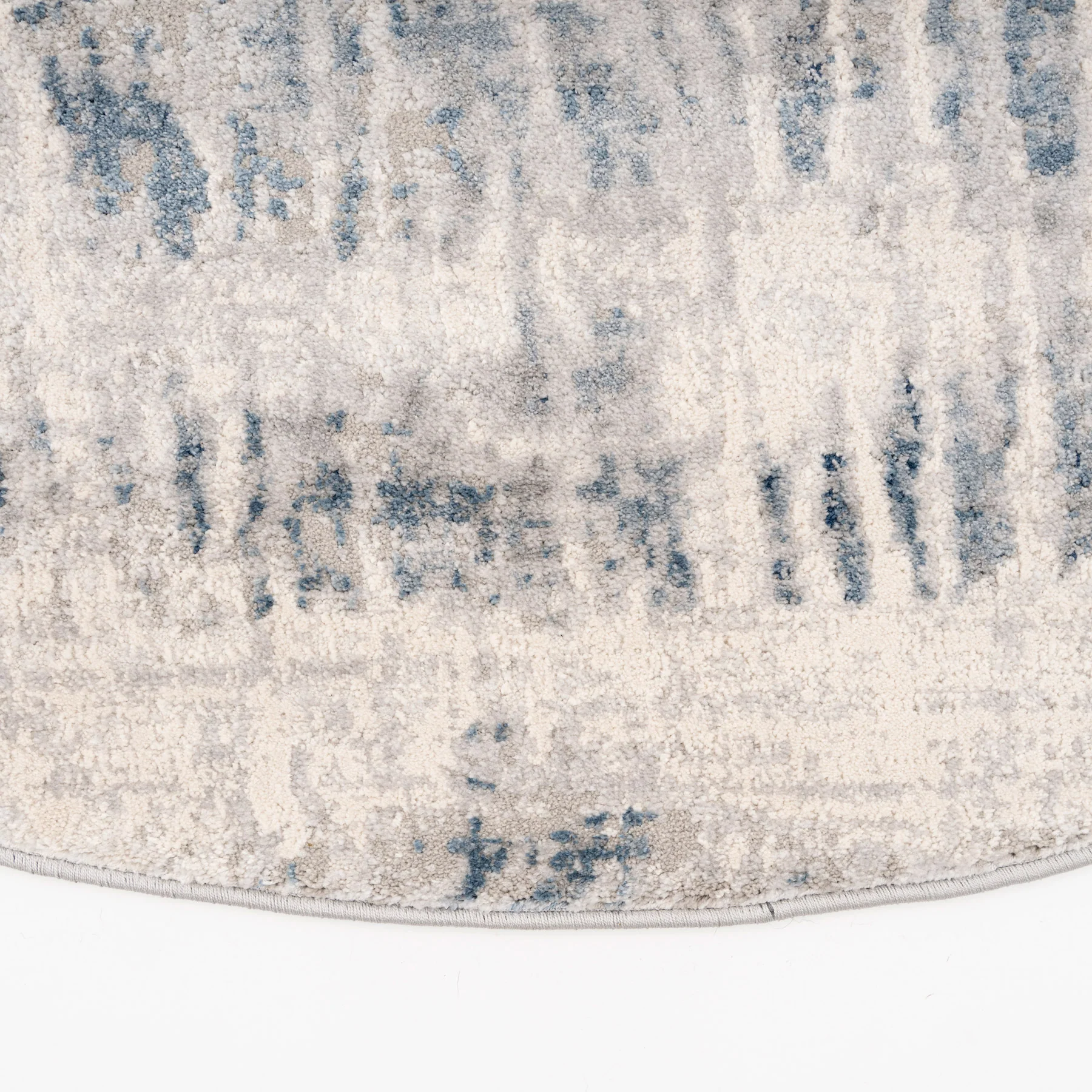 Soft Blue Abstract Circle Rug - Bedtime - Image 9