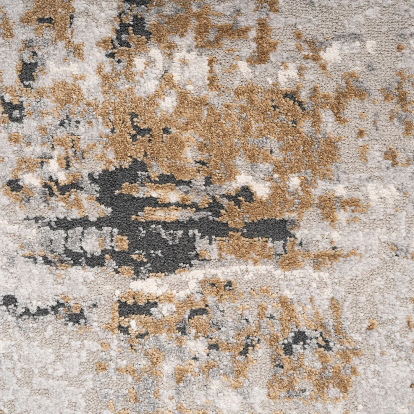 Soft Grey Gold Abstract Circle Rug - Moonshine - Image 9