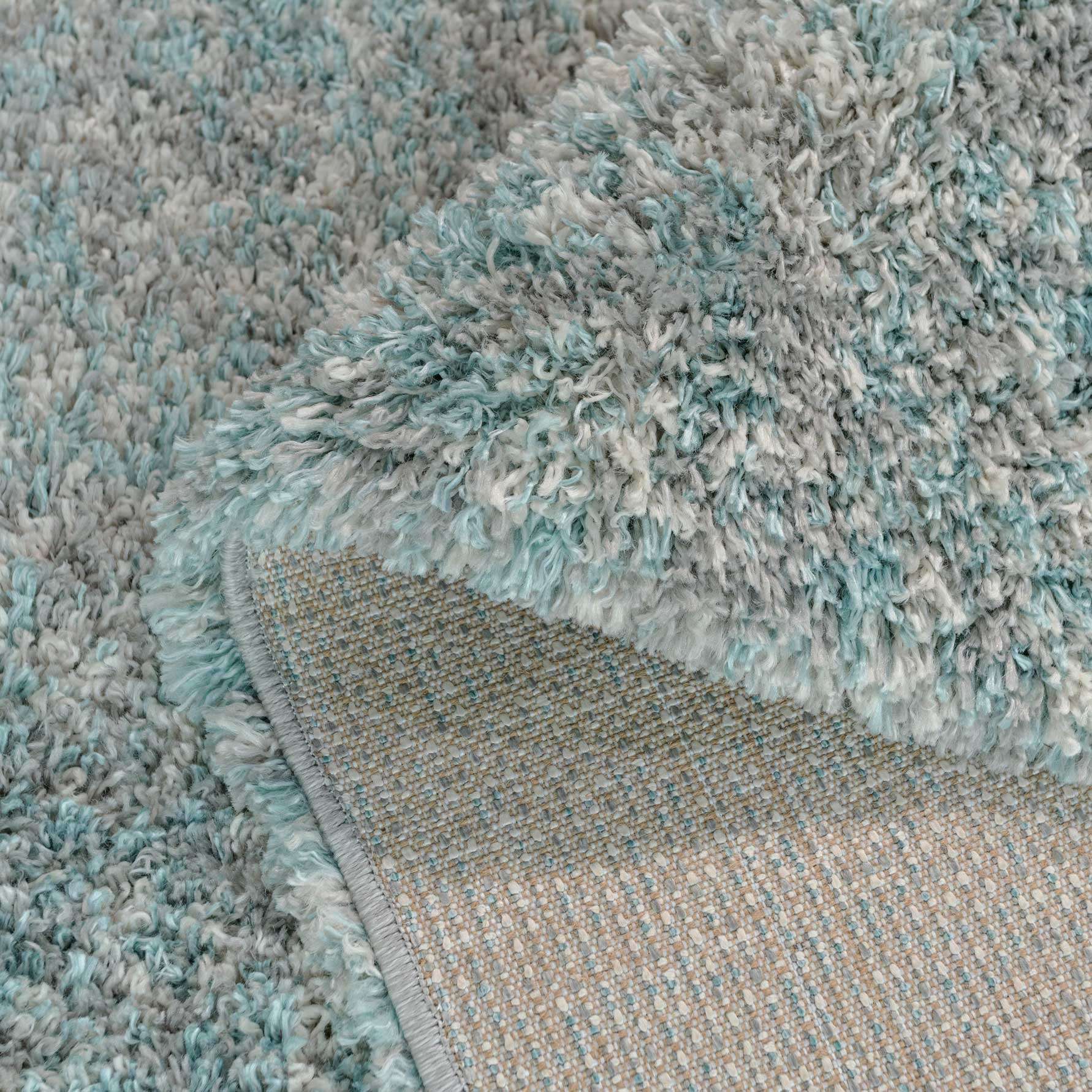 Soft Mottled Duck Egg Shaggy Runner Rug - Image 4
