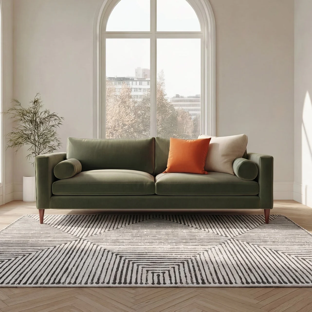 Soft Washable Black Geometric Rug - Maverick - Image 5