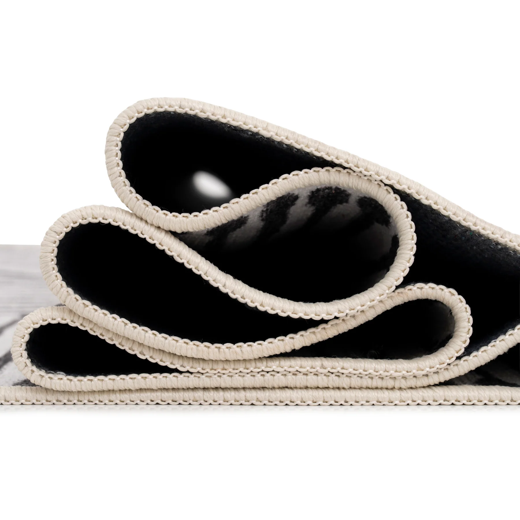 Soft Washable Black Geometric Rug - Maverick - Image 10