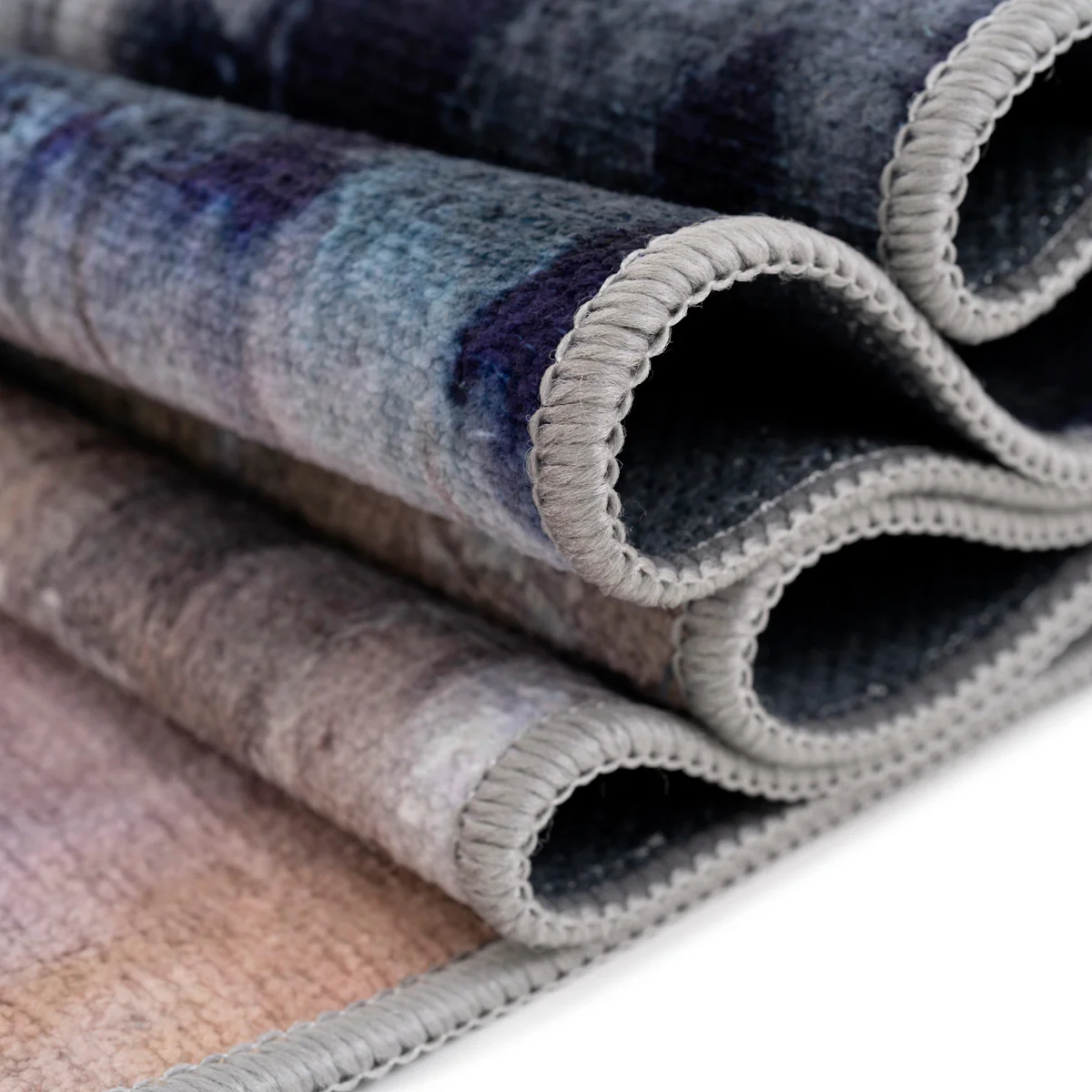 Soft Washable Blue Abstract Rug - Storm - Image 11