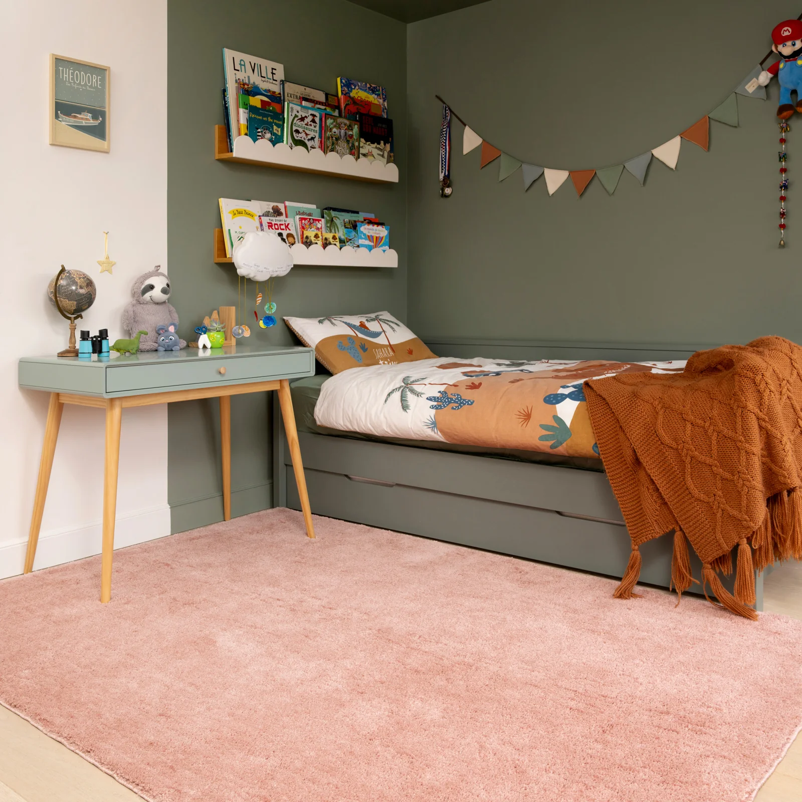 Soft Washable Blush Pink Shaggy Rug - Image 6