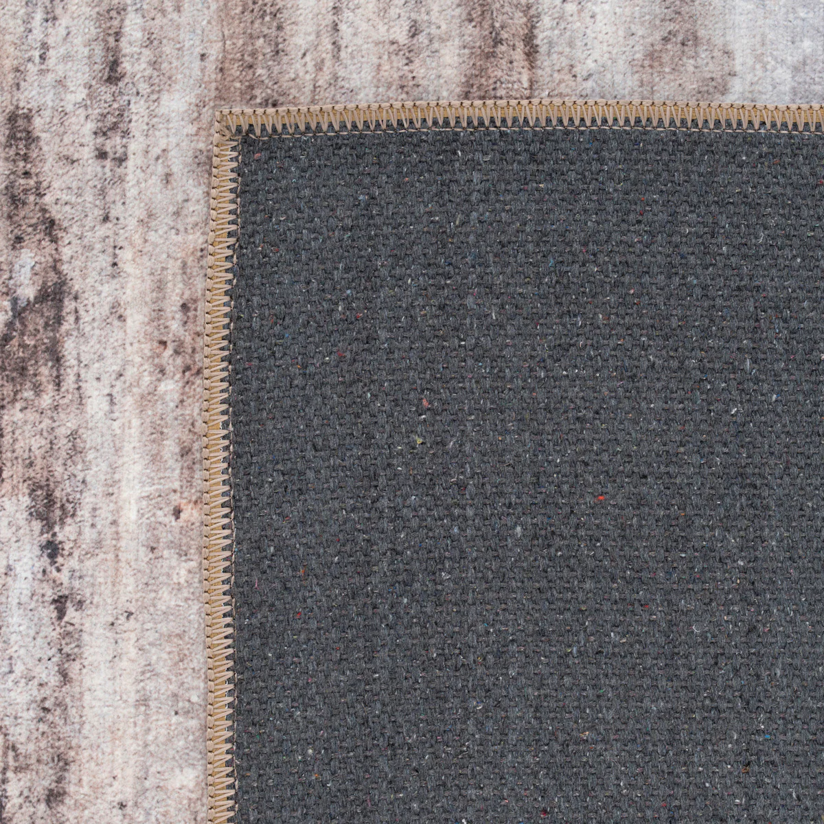 Soft Washable Brown Abstract Runner - Taron - Image 5