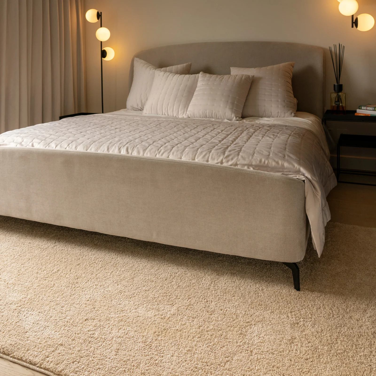 Soft Washable Cream Shaggy Rug - Image 3