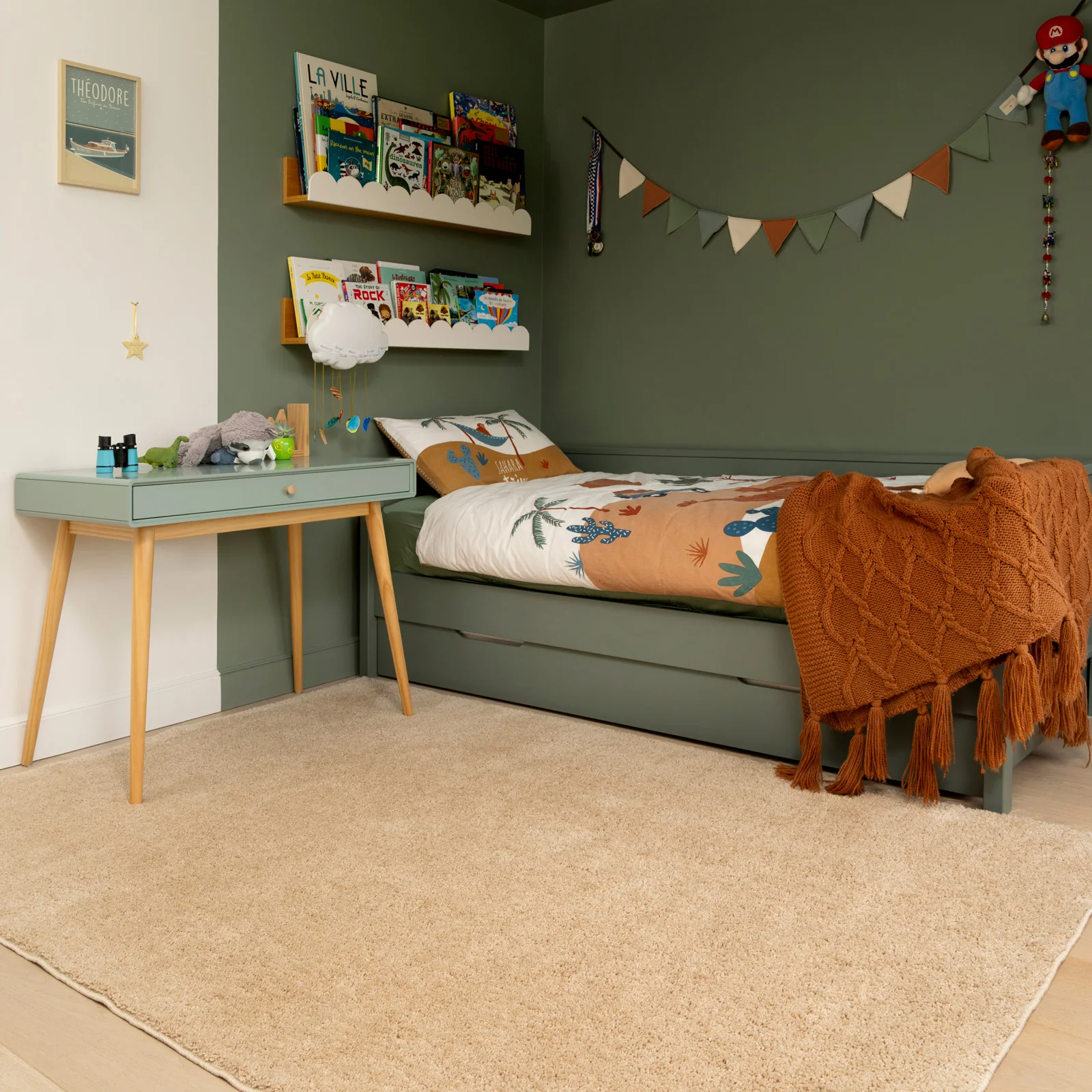 Soft Washable Cream Shaggy Rug - Image 5