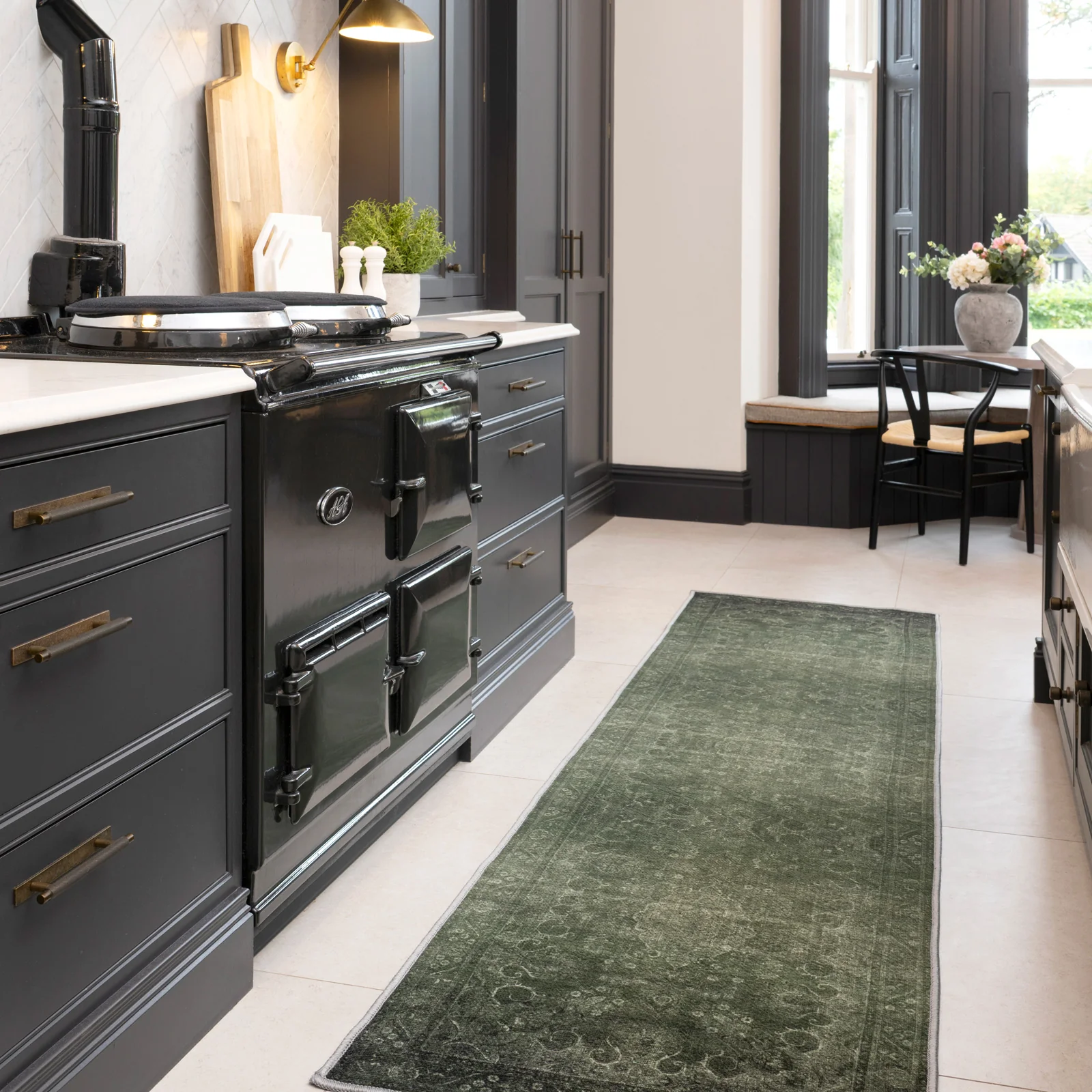 Soft Washable Green Medallion Rug - Maisie - Image 7