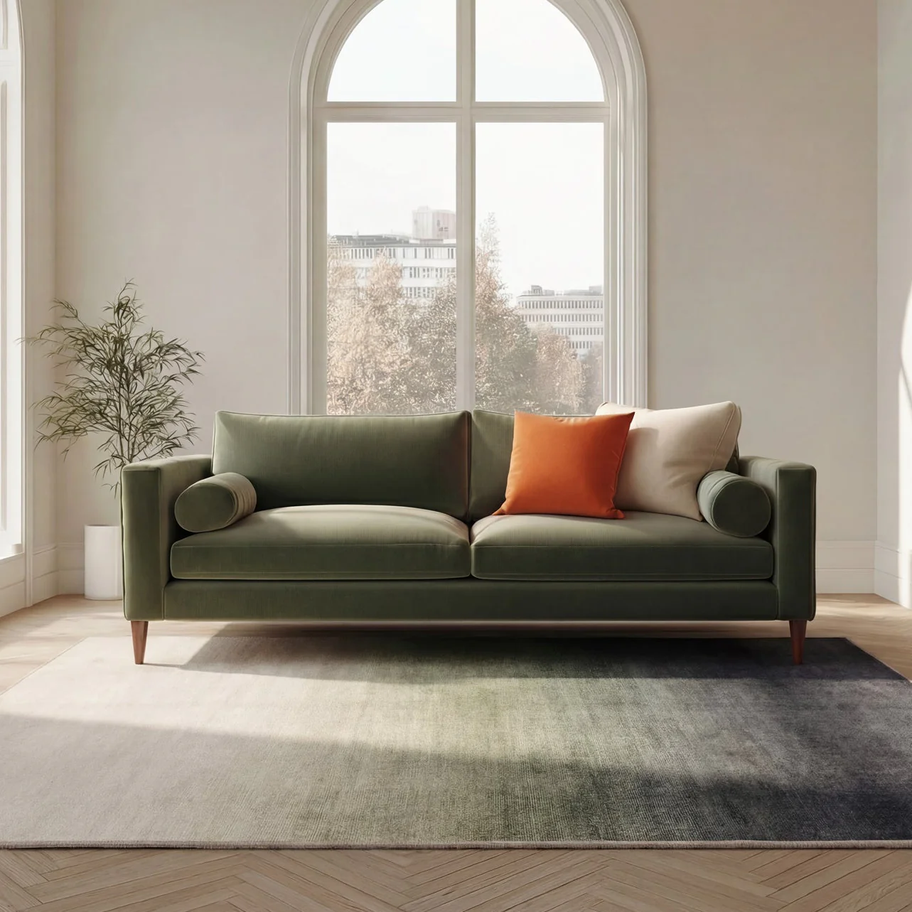 Soft Washable Green Ombre Rug - Gem - Image 5