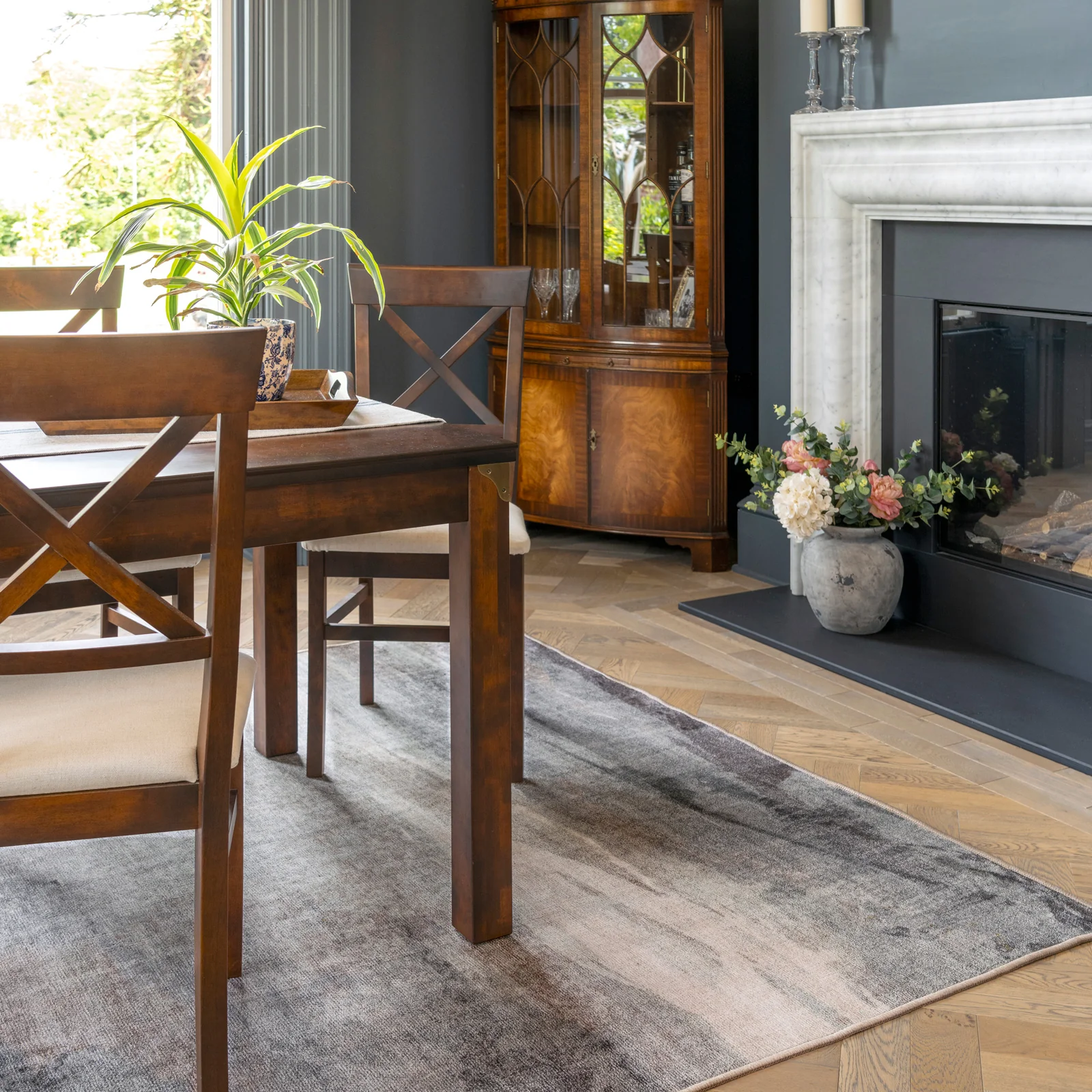 Soft Washable Grey Abstract Rug - Dara - Image 5