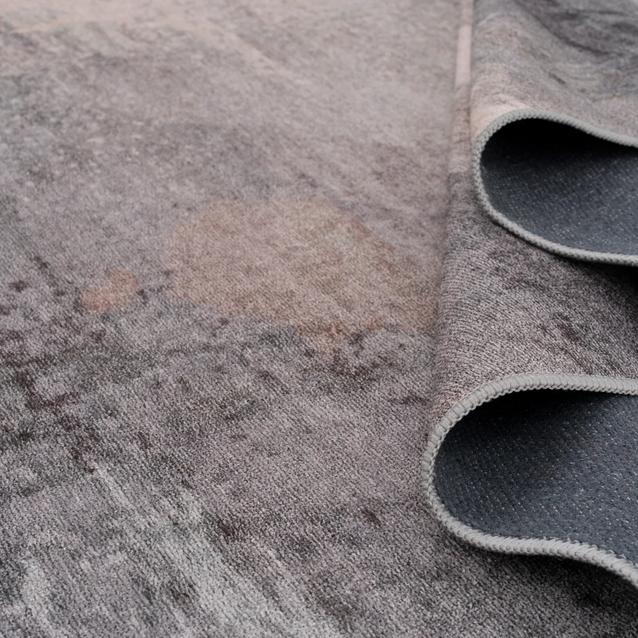 Soft Washable Grey Abstract Rug - Dara - Image 10