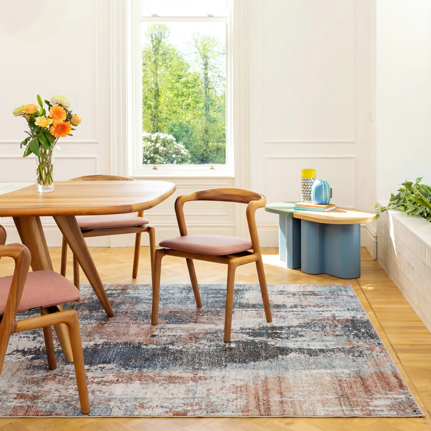 Soft Washable Multicolour Abstract Rug - Pierre - Image 4