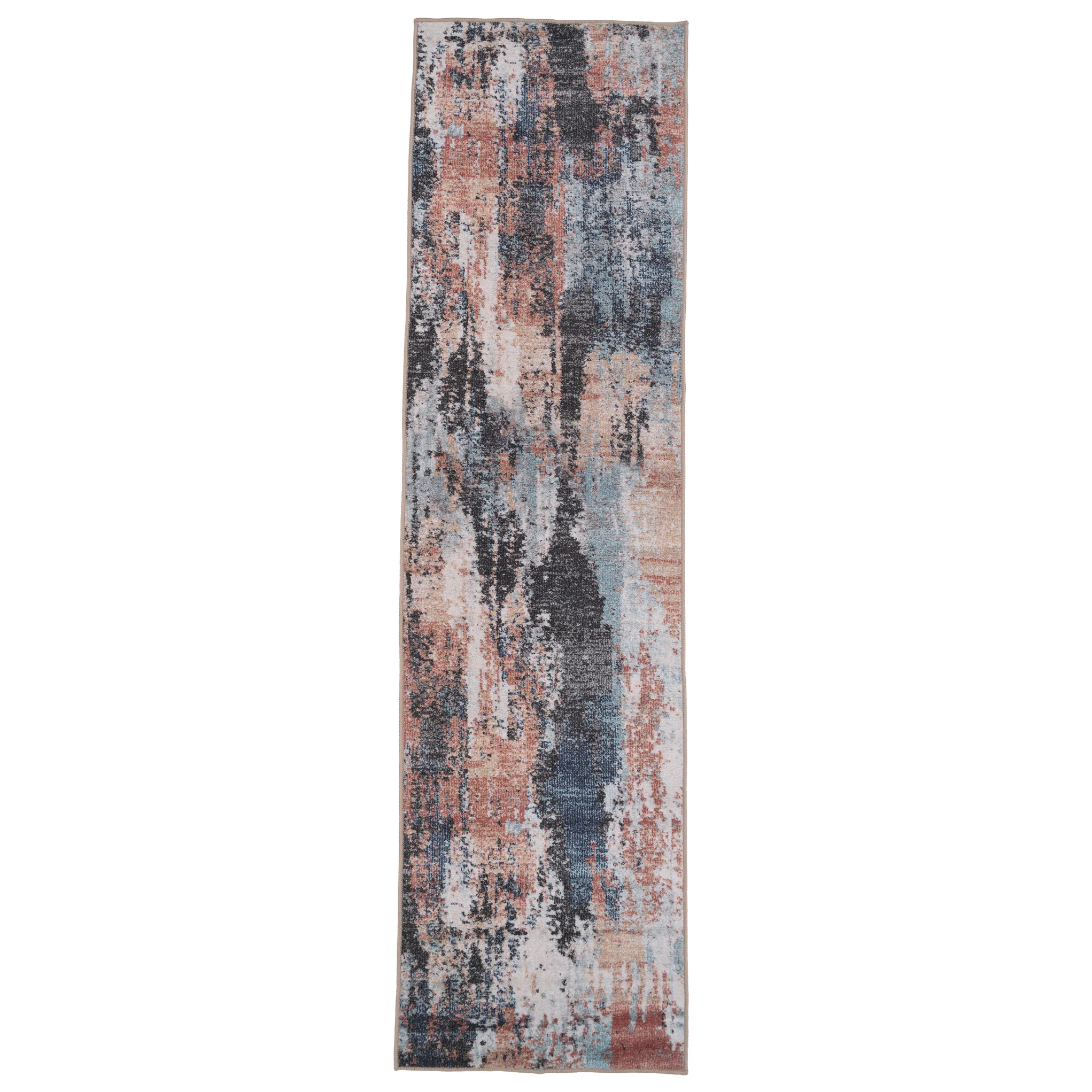 Soft Washable Multicolour Abstract Runner - Pierre - Image 7