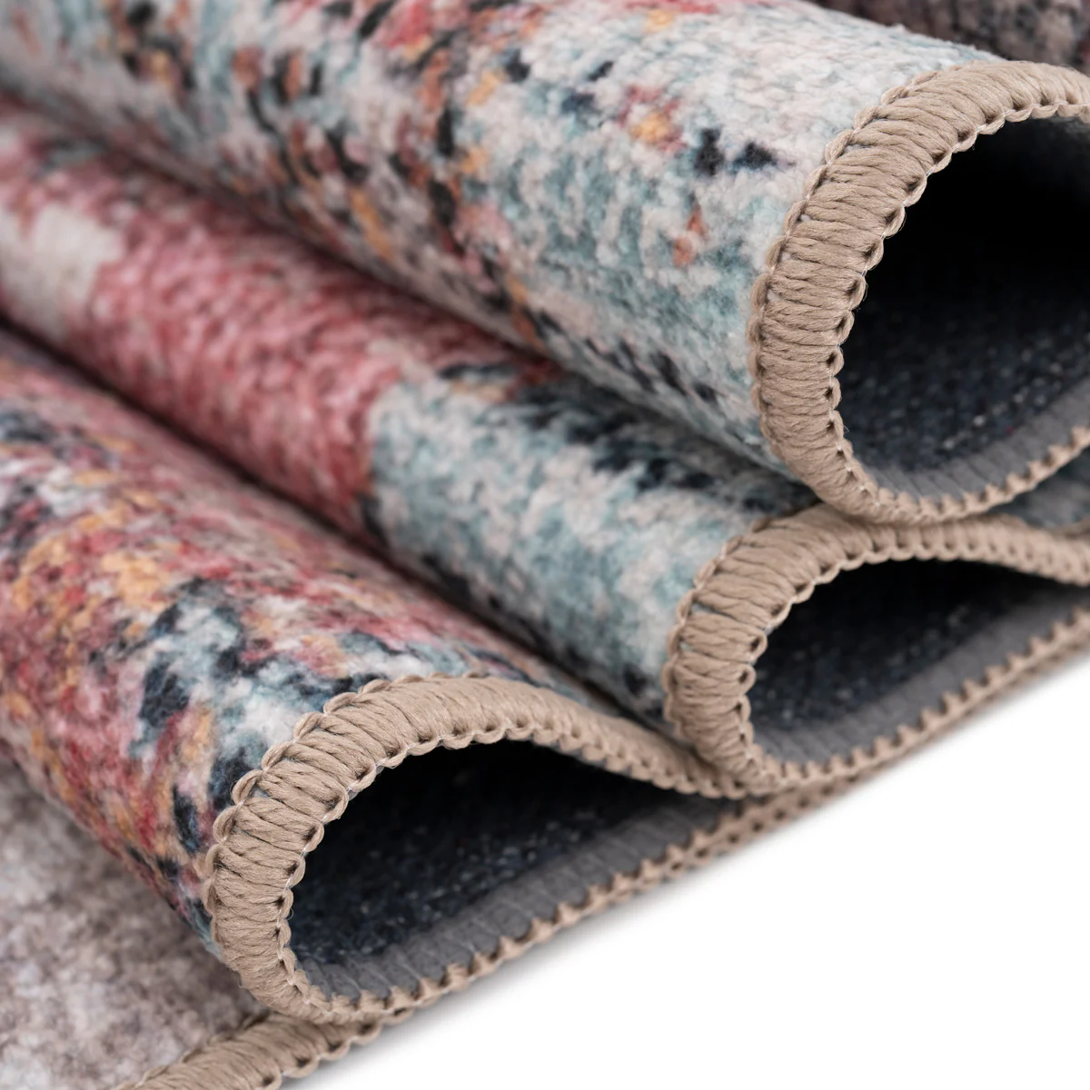 Soft Washable Multicolour Blush Runner - Rosa - Image 6