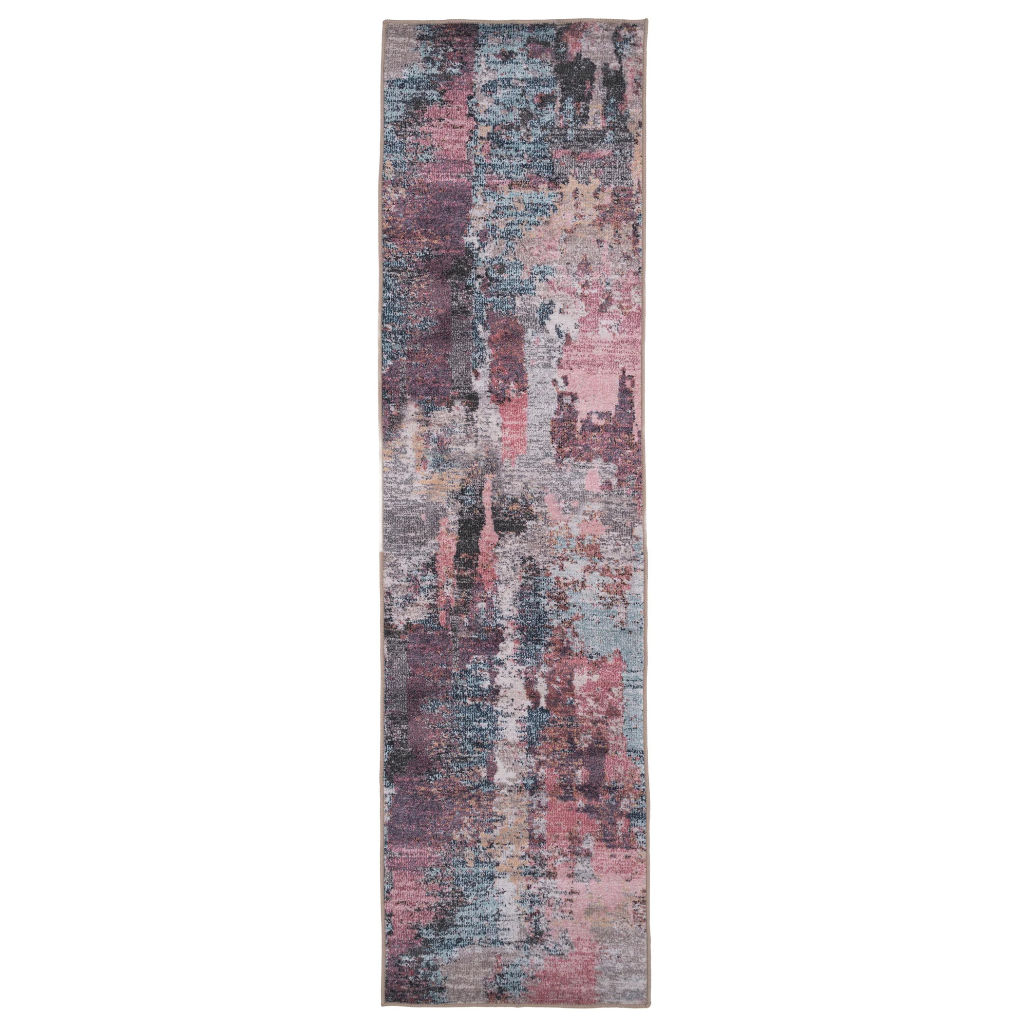 Soft Washable Multicolour Blush Runner - Rosa - Image 7