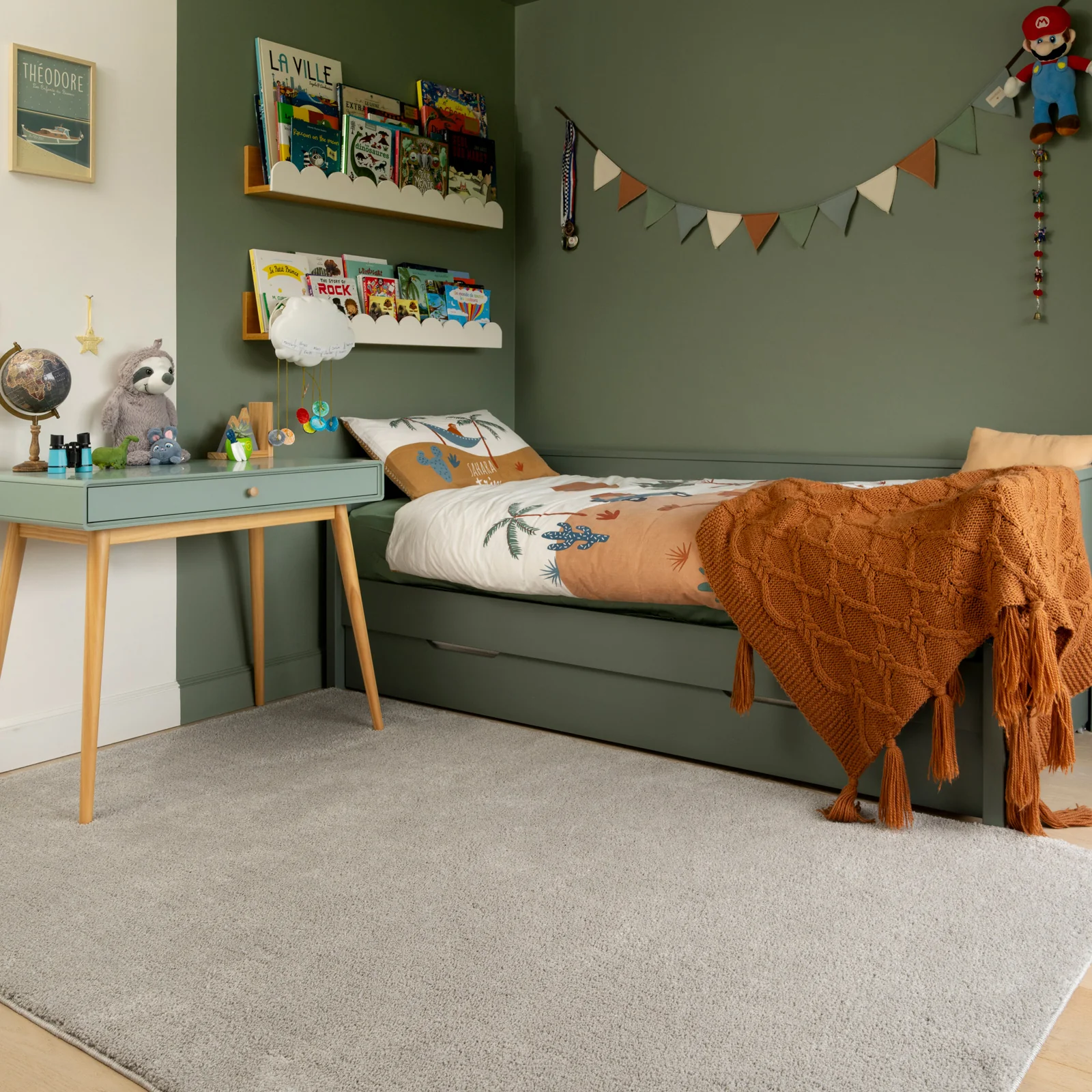 Soft Washable Silver Grey Shaggy Rug - Image 4