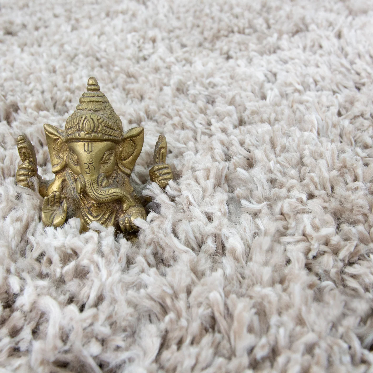 Soft Everyday Beige Shaggy Rug - Image 4