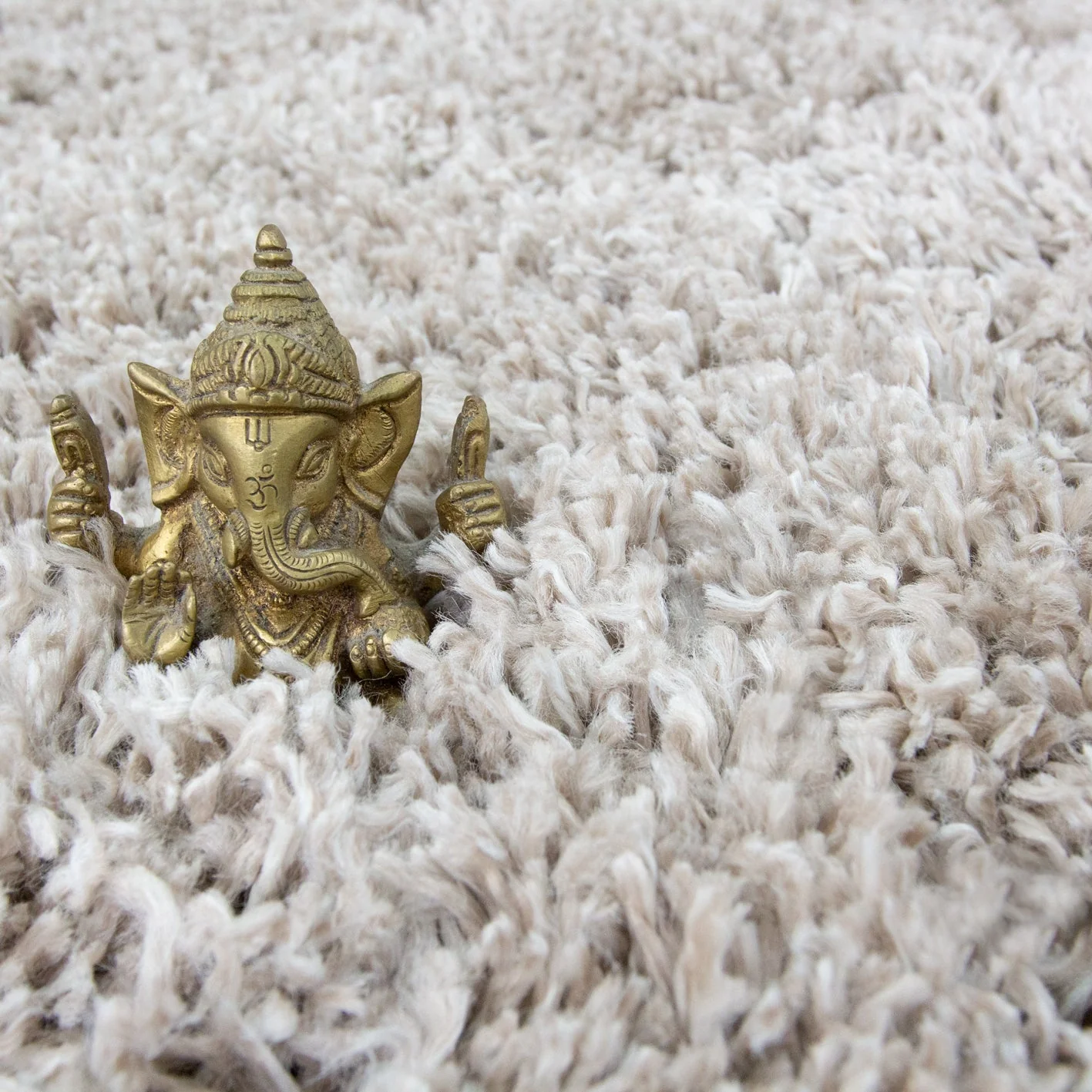 Soft Everyday Beige Shaggy Runner Rug - Image 4