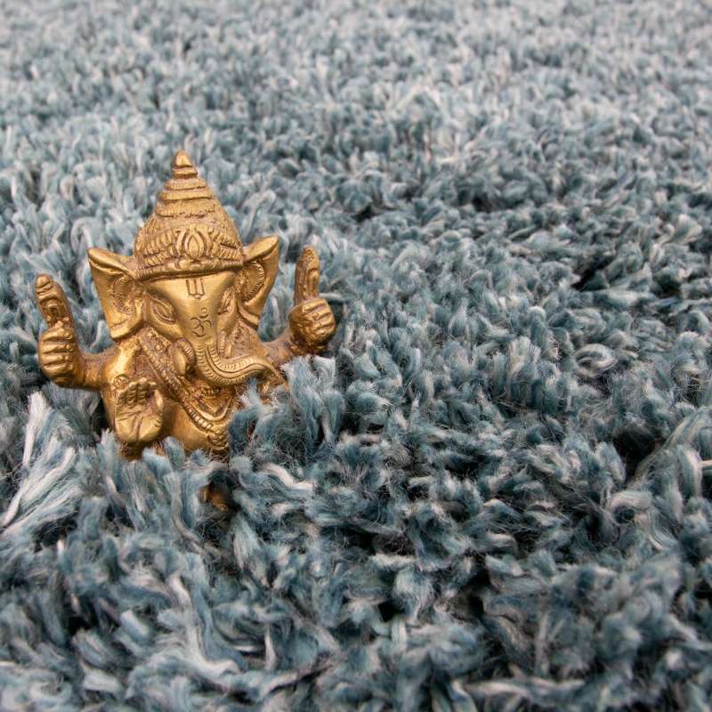 Soft Everyday Blue Shaggy Rug - Image 5