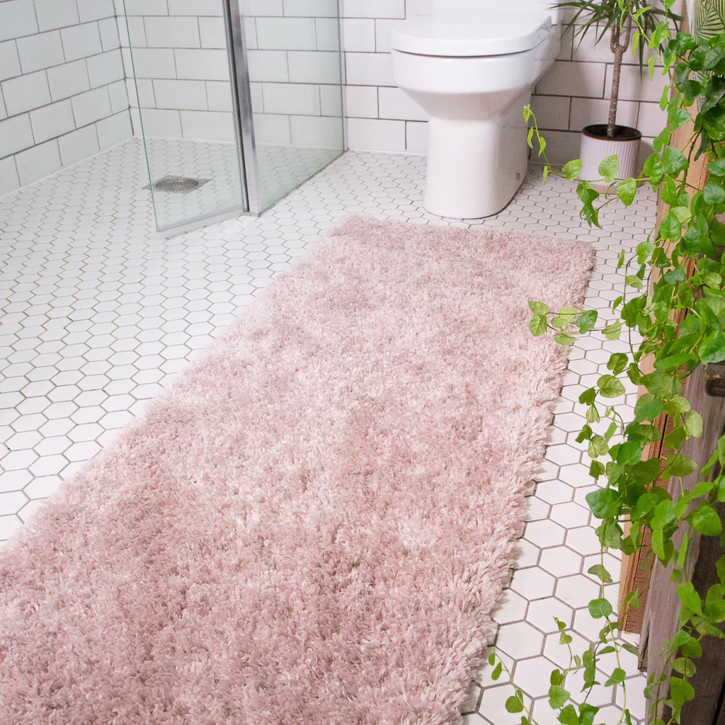 Soft Everyday Blush Pink Shaggy Rug - Image 5