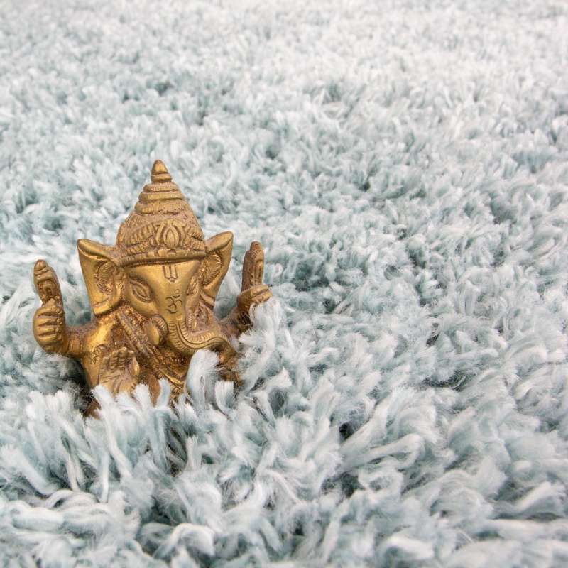 Soft Everyday Duck Egg Shaggy Rug - Image 5