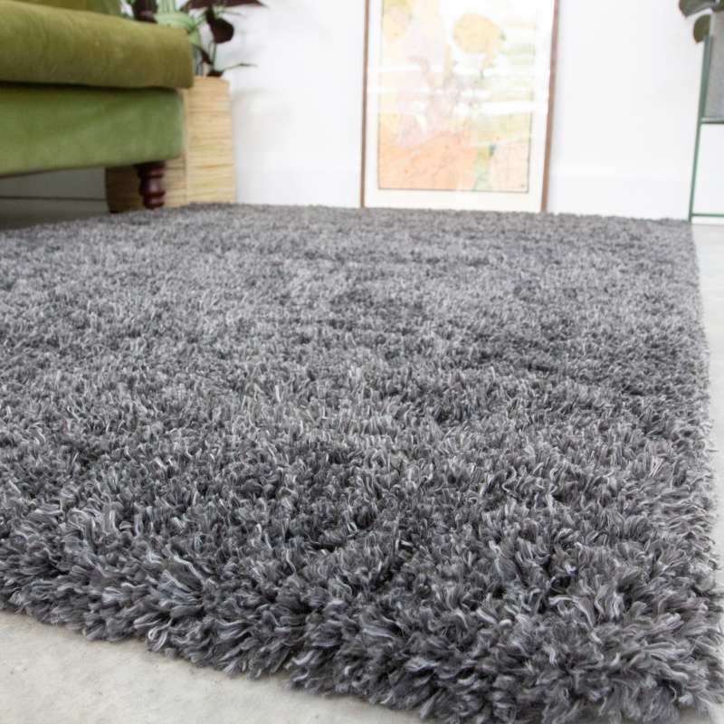 Soft Everyday Grey Shaggy Runner Rug - Image 5