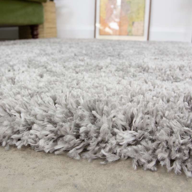 Soft Everyday Silver Shaggy Rug - Image 7